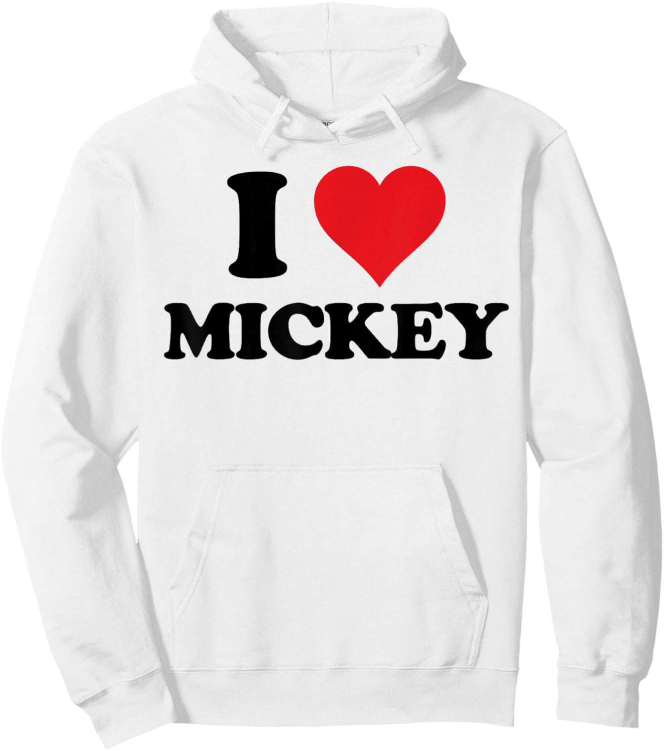 I Heart Mickey First Name I Love Custom Stuff Hoodie - Hoodie | White