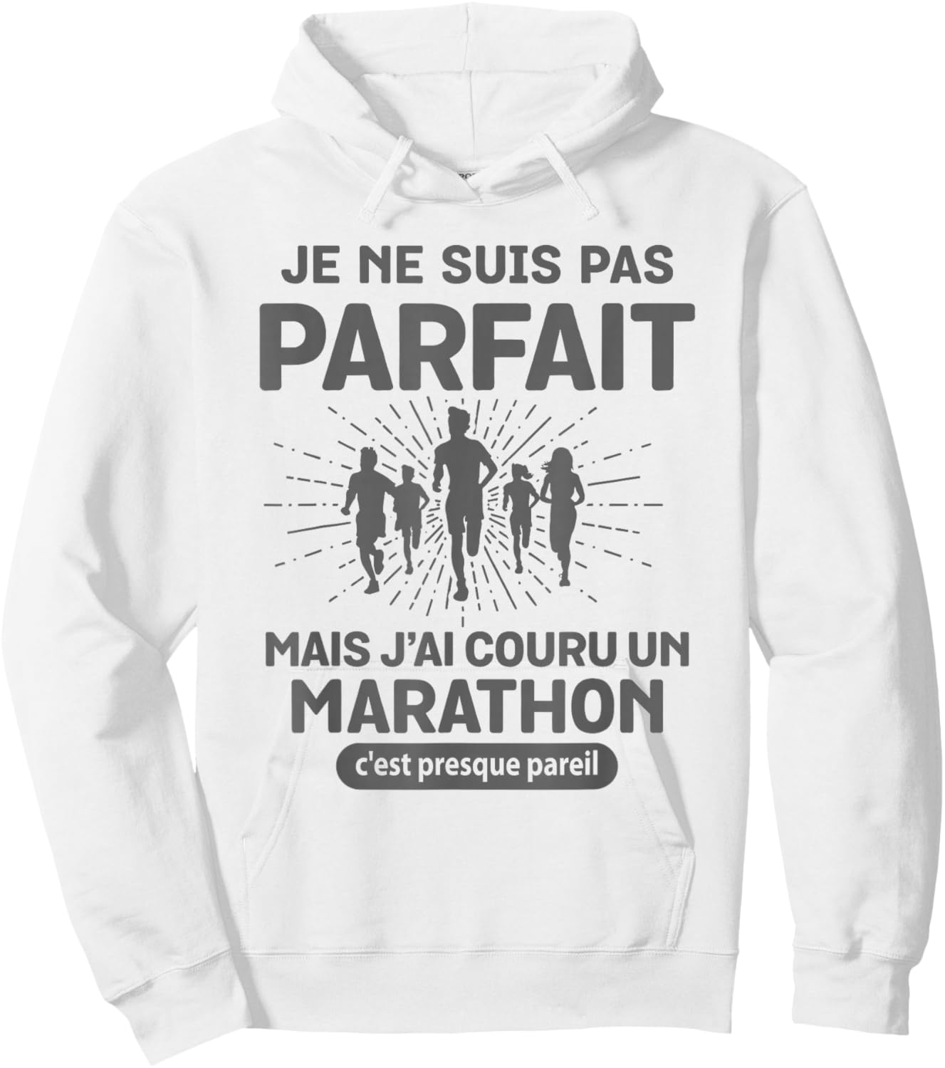 Not Perfect Marathon Humor Running Marathon Runner Hoodie - Hoodie | White