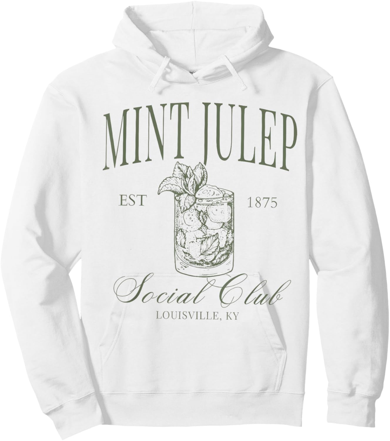 Mint Julep Derby Horse Racing Derby Day Cocktail Lovers Hoodie - Hoodie | White