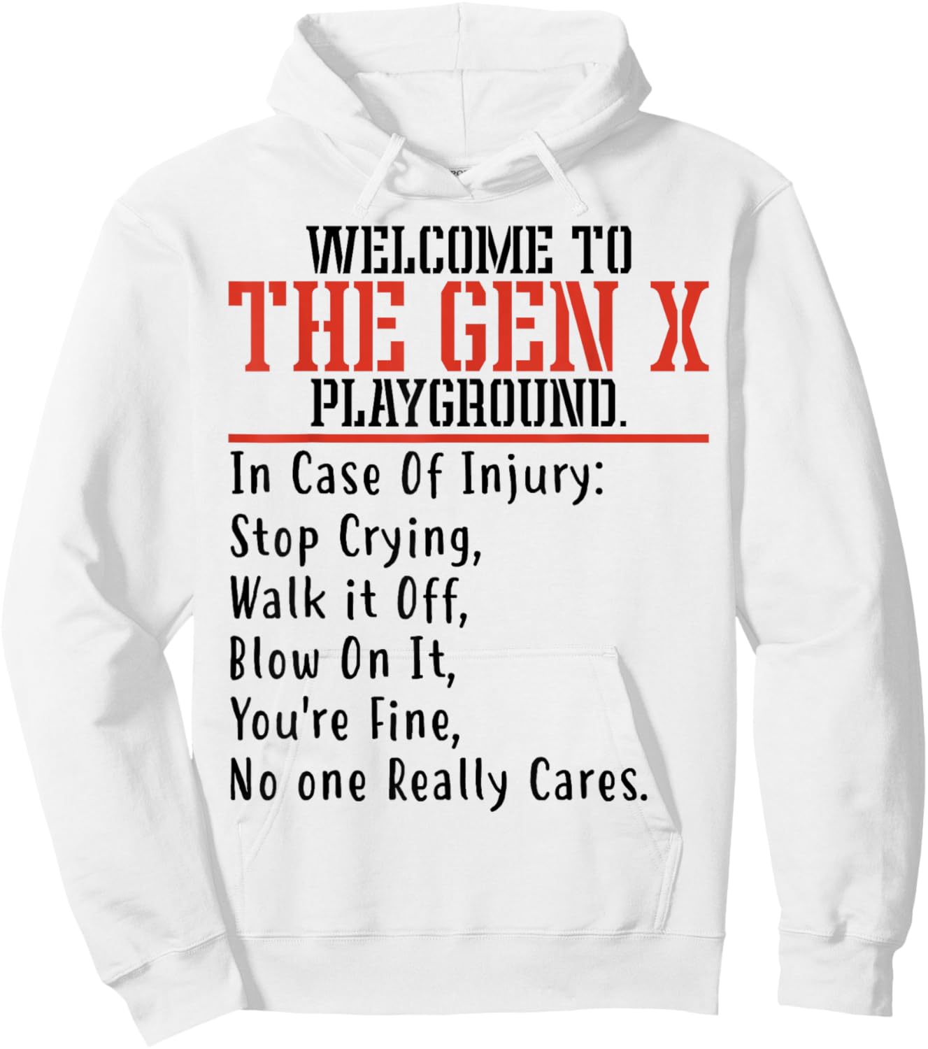 Funny 60s 70s 80s Men Women Welcome To The Gen X Playground Hoodie - Hoodie | White