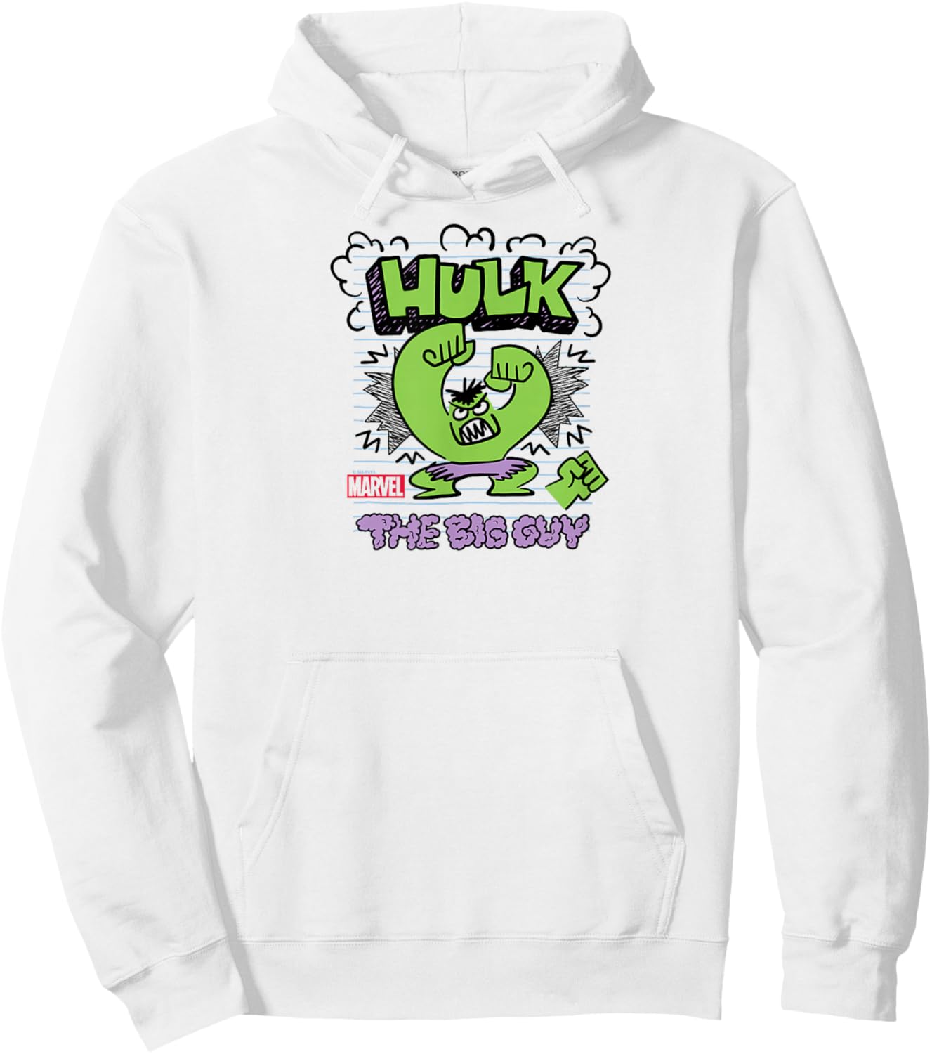 Hulk - Scribble Hoodie - Hoodie | White