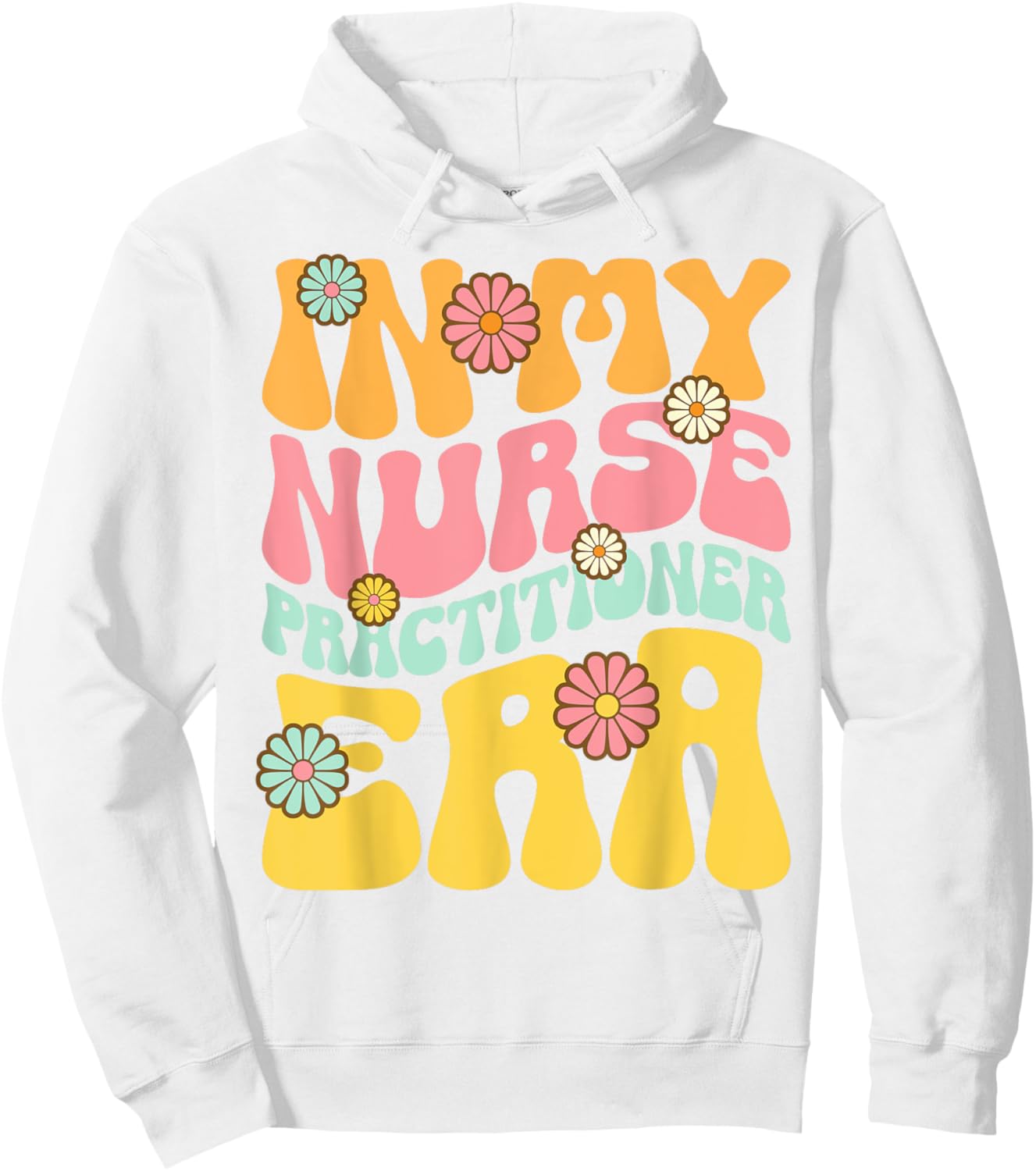 In My Nurse Practitioner Era Retro NP Nursing Hoodie - Hoodie | White