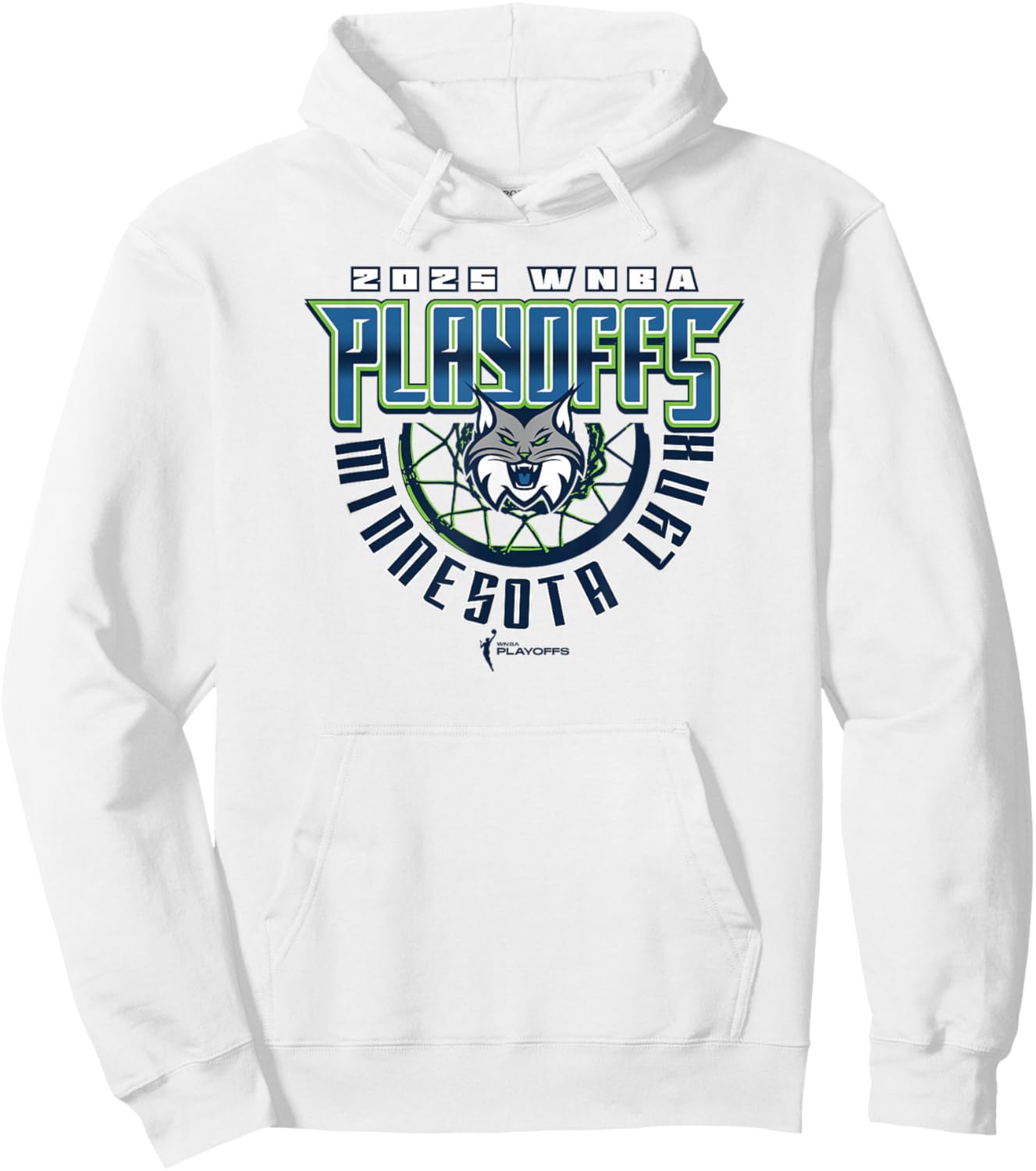 WNBA Official Minnesota Lynx 2025 Playoffs Above The Rim Hoodie - Hoodie | White