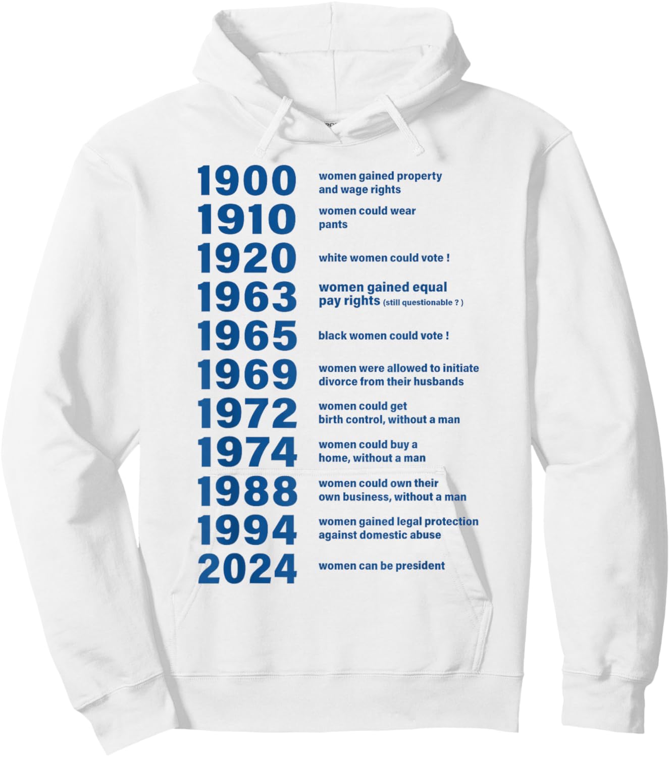 Kamala Harris 2024 Women Can Be President Kamala (2 Side) Hoodie - Hoodie | White