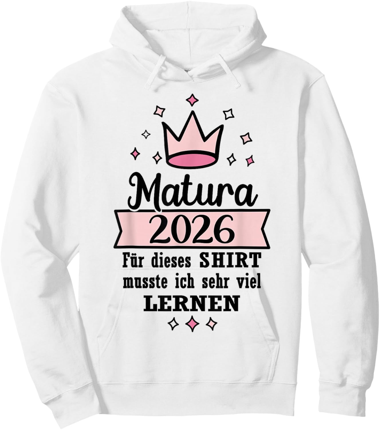 Matura Geschafft 2026 Krone Maturaabschluss Hoodie - Hoodie | White