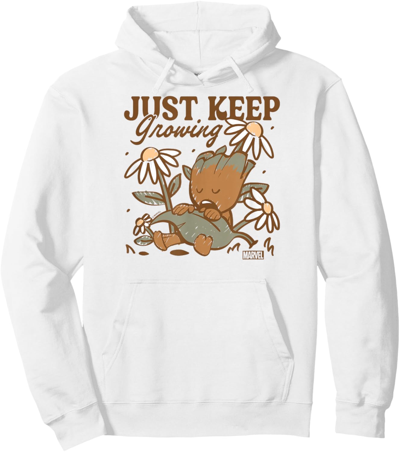Guardians Of The Galaxy - Just Keep Growing Baby Groot Hoodie - Hoodie | White