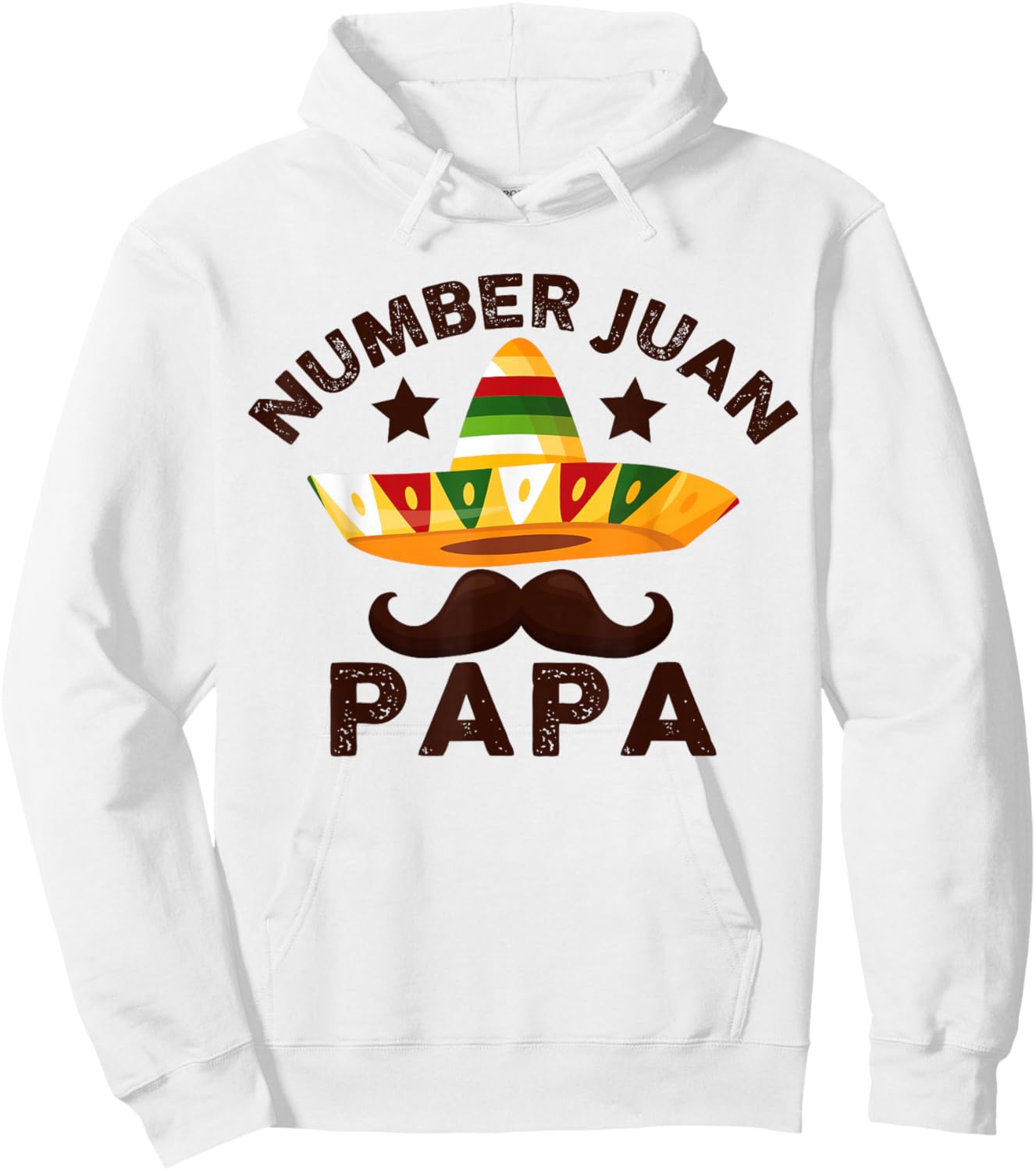 Number One Juan Papa Father's Day Mexican Dad Funny Padre Hoodie - Hoodie | White