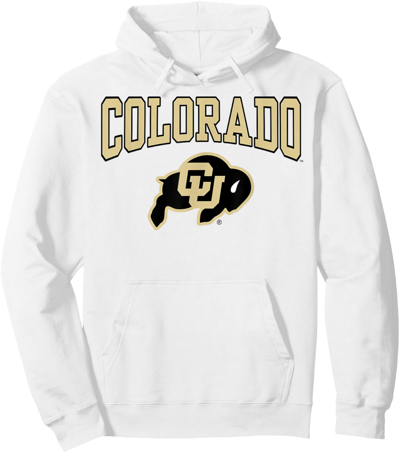 Elite Authentics Colorado Buffaloes Arched Logo Officially Licensed Hoodie - Hoodie | White