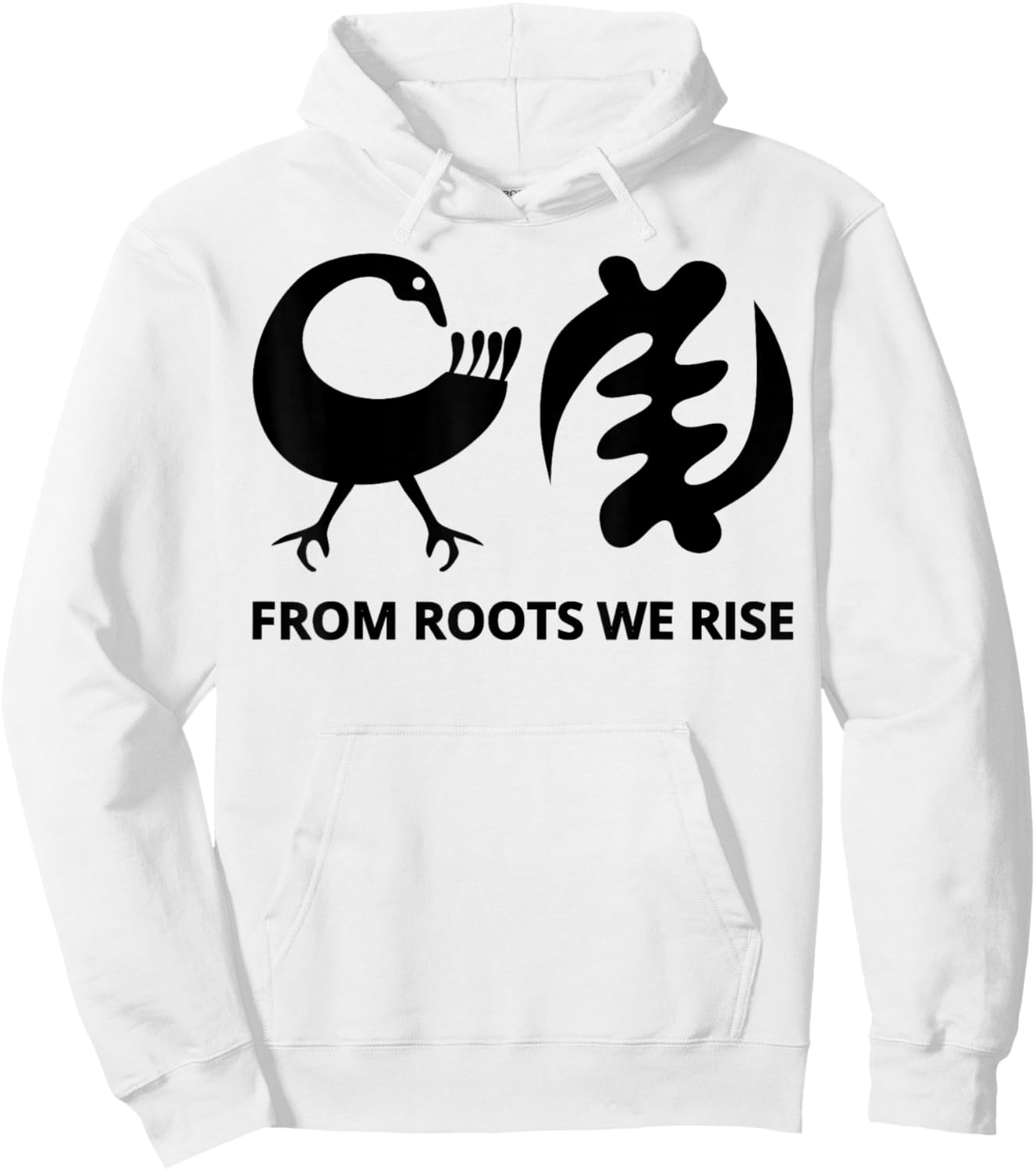 Adinkra Symbols from Ghana Collection Art African Tribal Hoodie - Hoodie | White