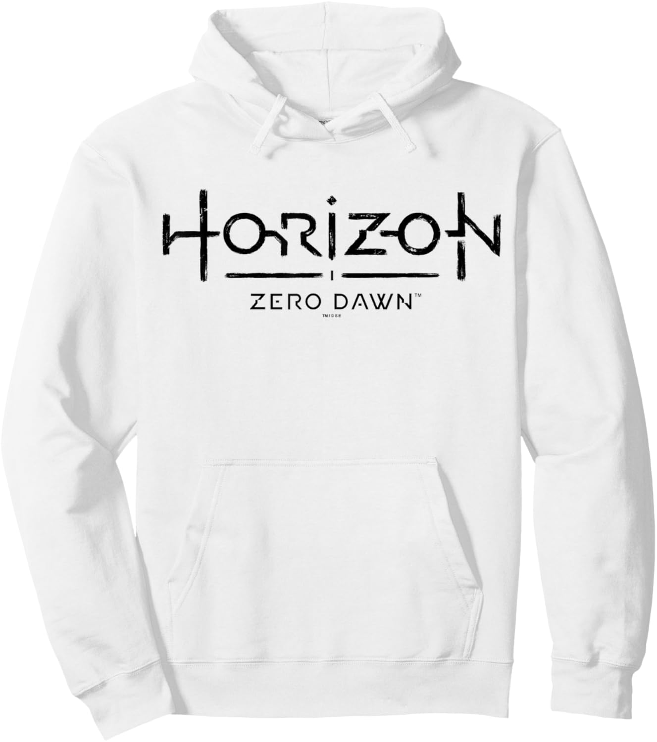 Horizon Zero Dawn Logo Cybernetic Dark Font Lettering Hoodie - Hoodie | White