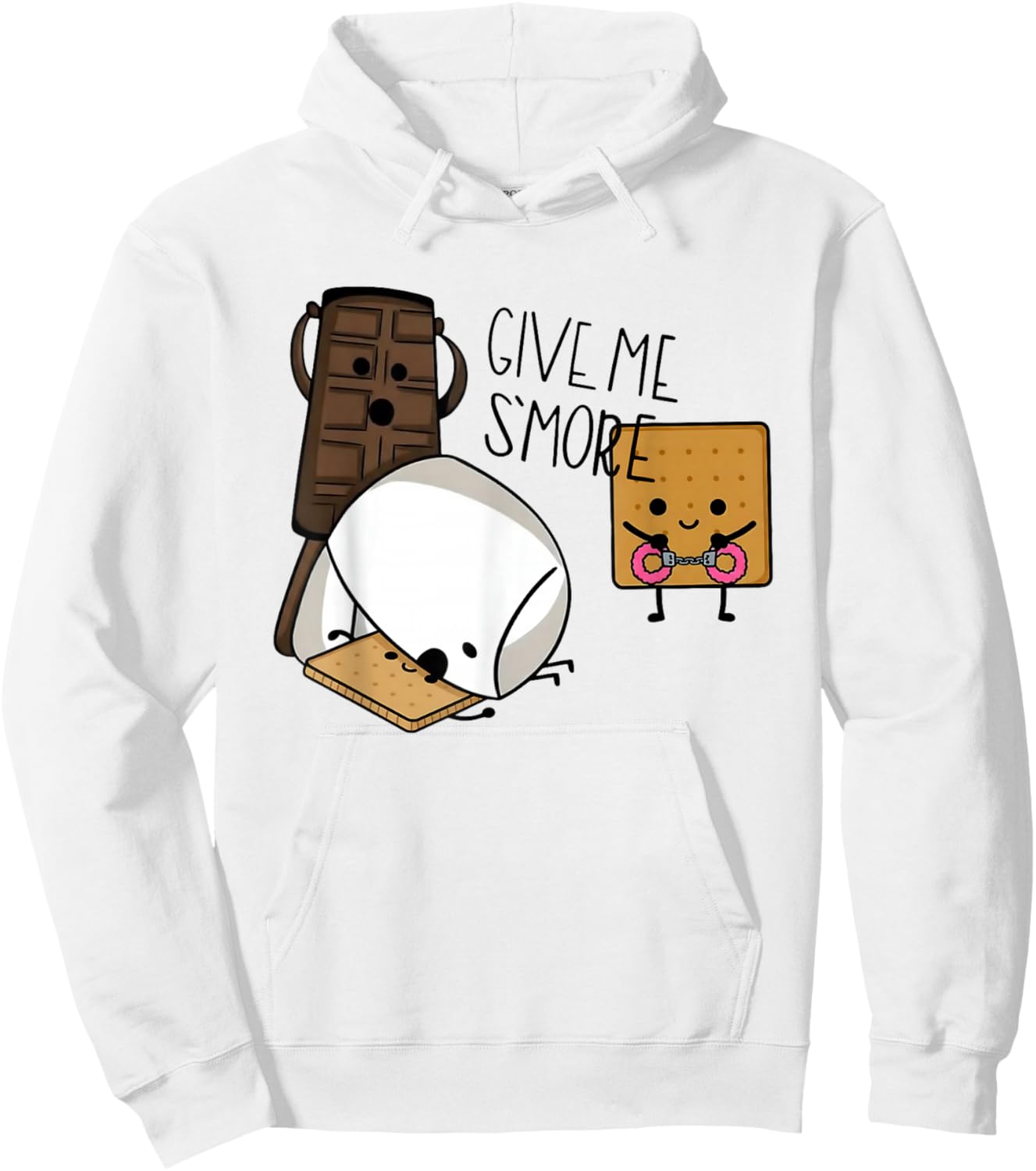 Give me S'More Funny Adult Shirts S'More Joke Hoodie - Hoodie | White