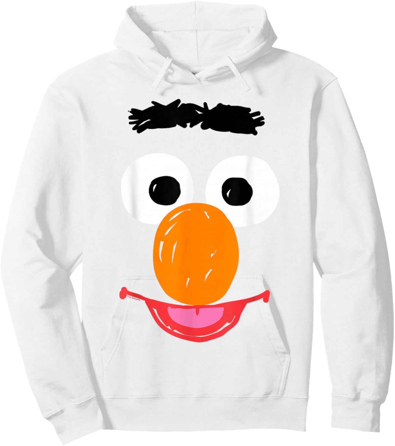 Sesame Street Bert Crayon Sketch Halloween Costume Hoodie - Hoodie | White