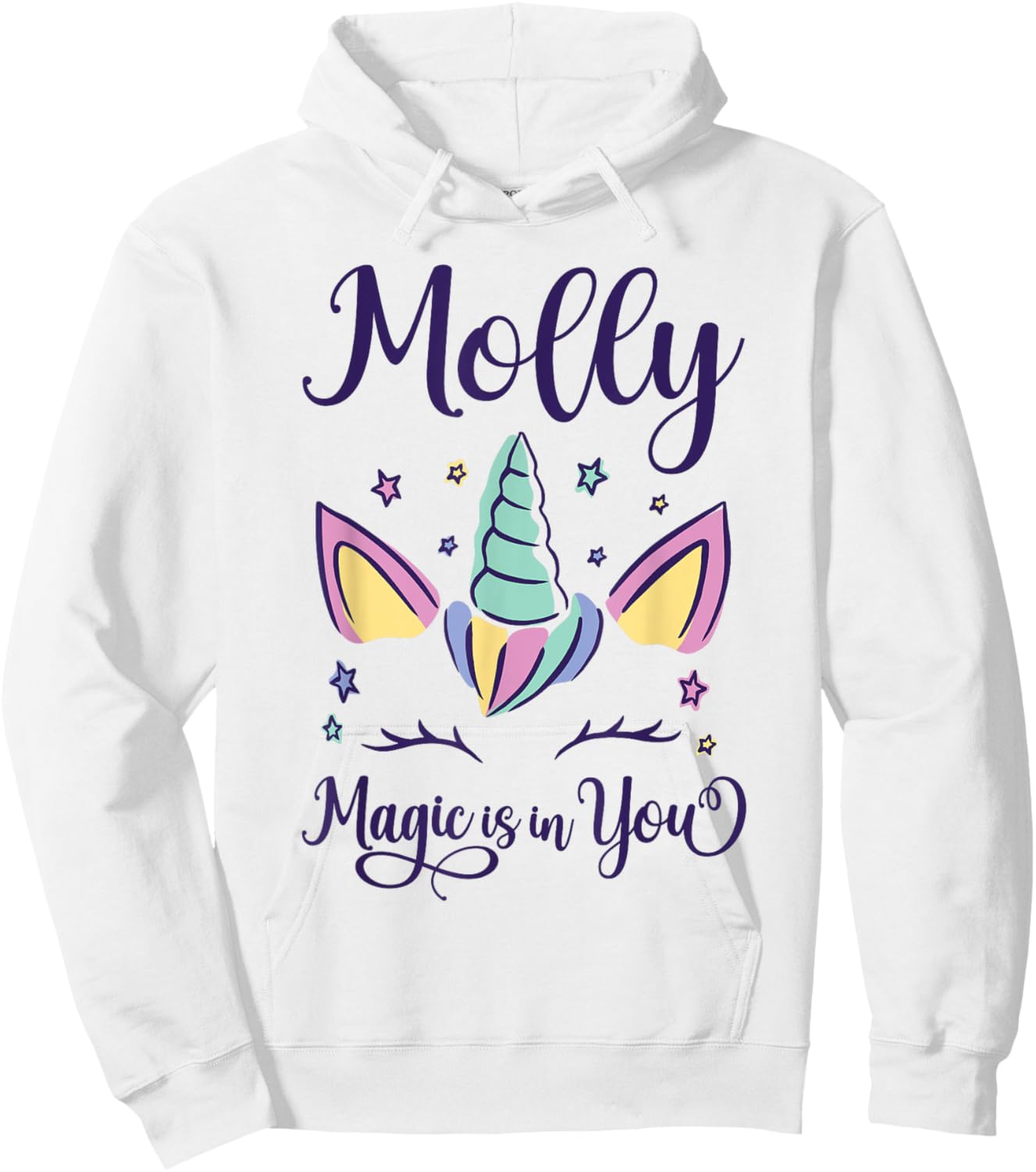 First Name Molly Personalized I Love Molly Hoodie - Hoodie | White