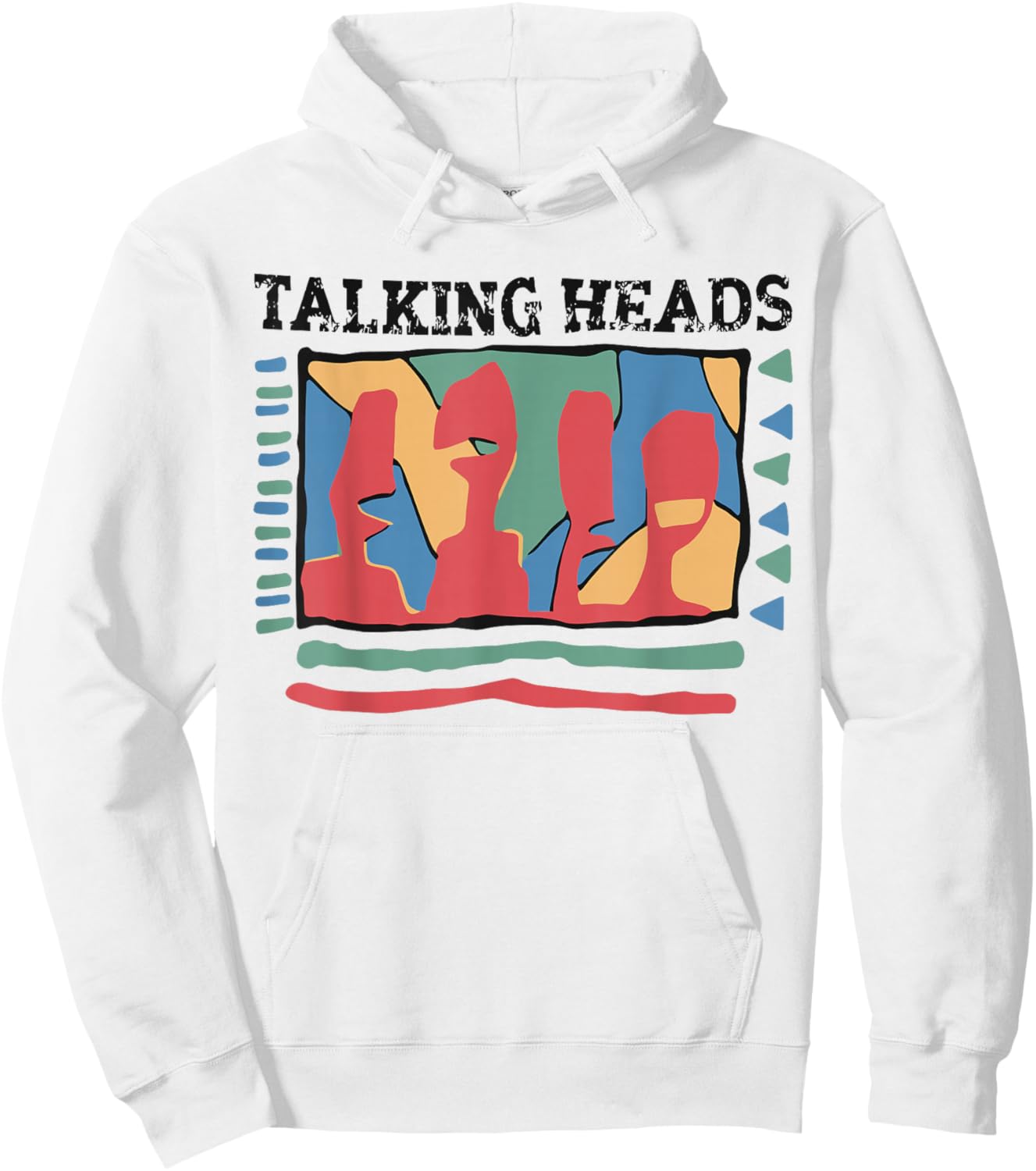 Talking Heads Yellow Retro Graphic Hoodie - Hoodie | White