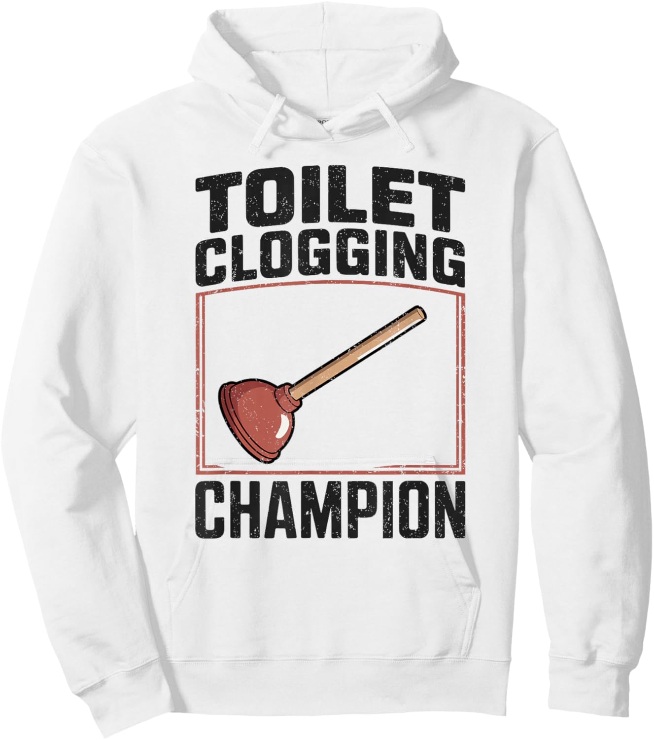 Funny Toilet Clogging Champion Hoodie - Hoodie | White