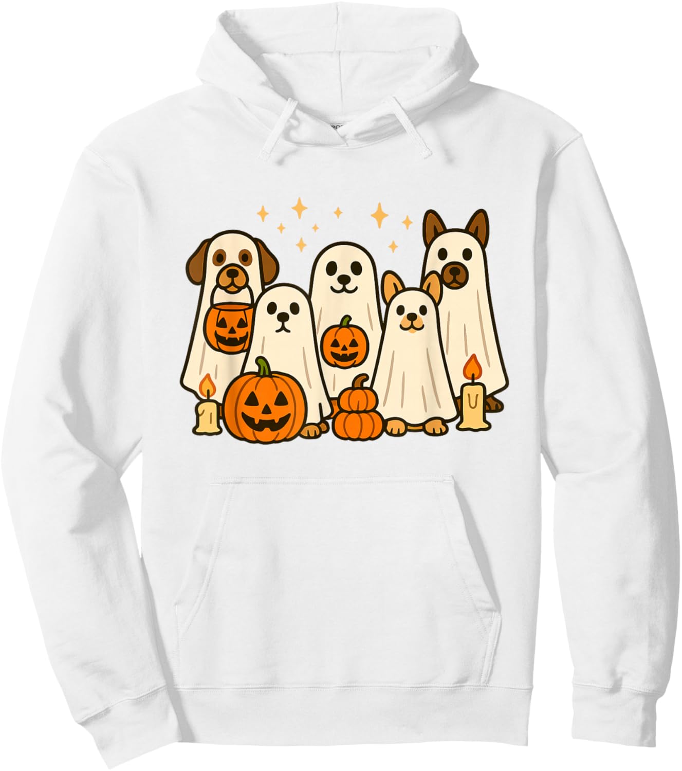 Cute Dog Ghost Funny Halloween Costume Hoodie - Hoodie | White