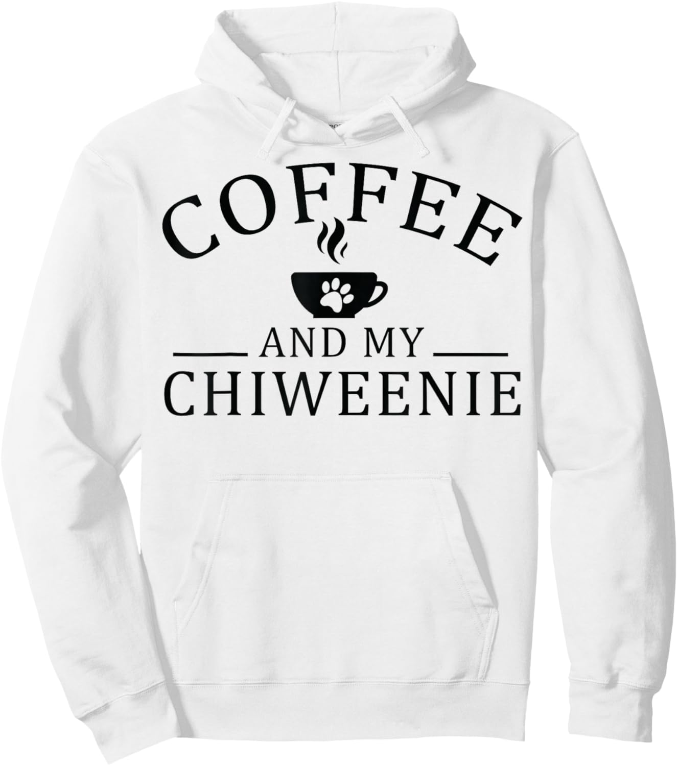 Chiweenie Dog And Coffee Hoodie - Hoodie | White