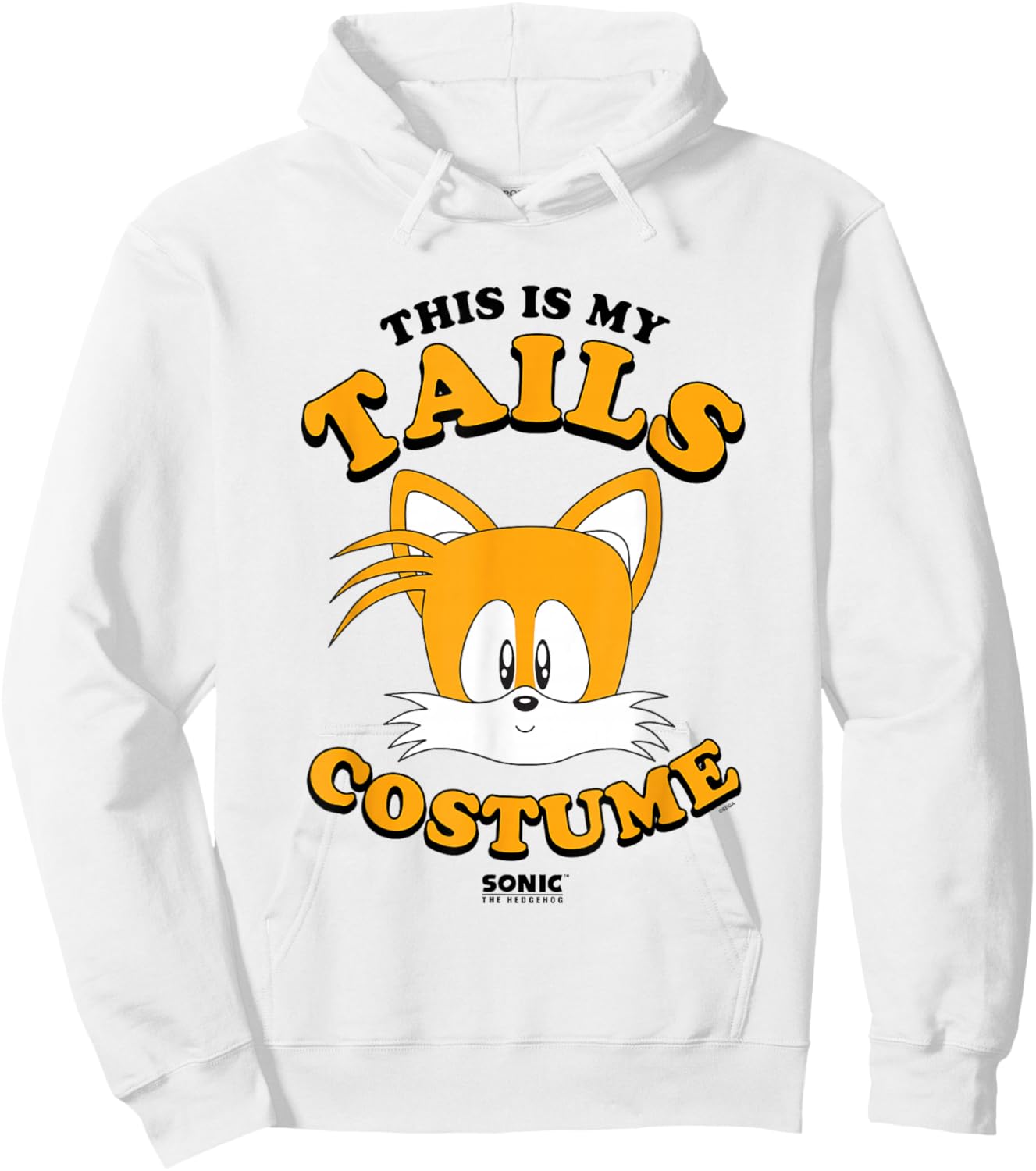 Sonic The Hedgehog Halloween This Is My Tails Retro Costume Hoodie - Hoodie | White
