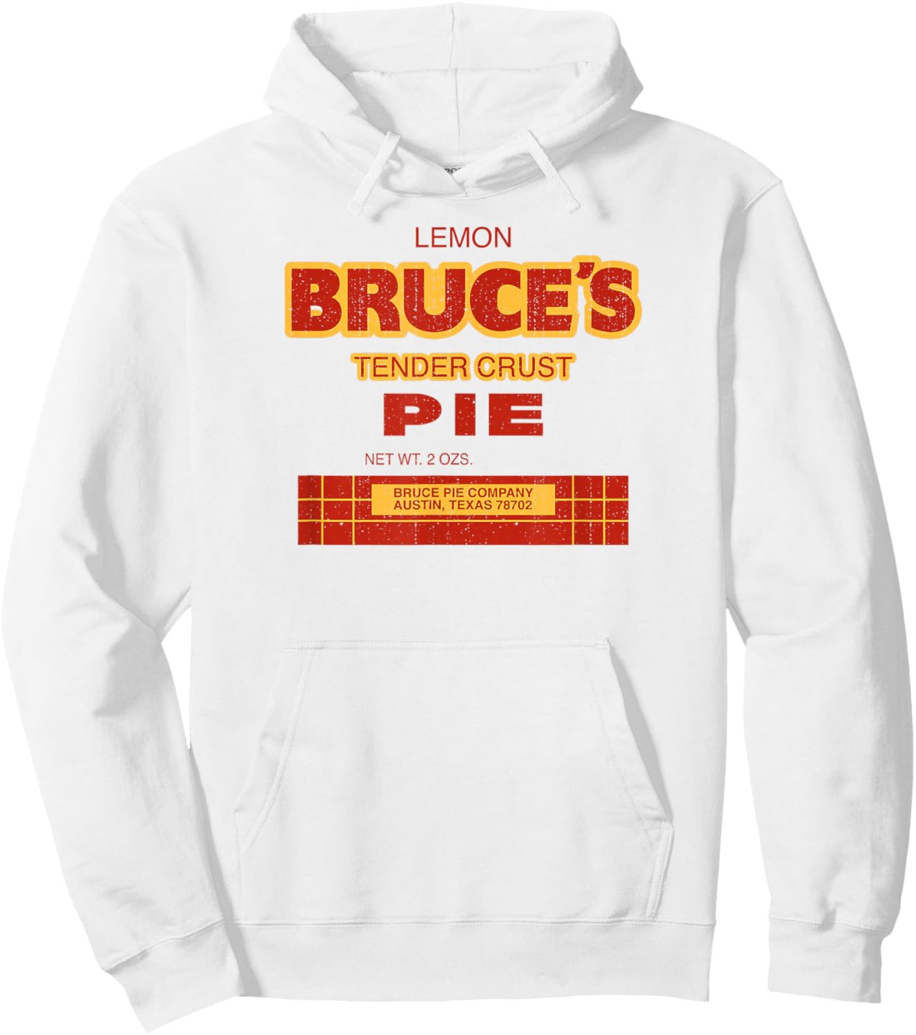 Vintage Texas Culture Local Favorite Bruce's Pies Austin TX Hoodie - Hoodie | White