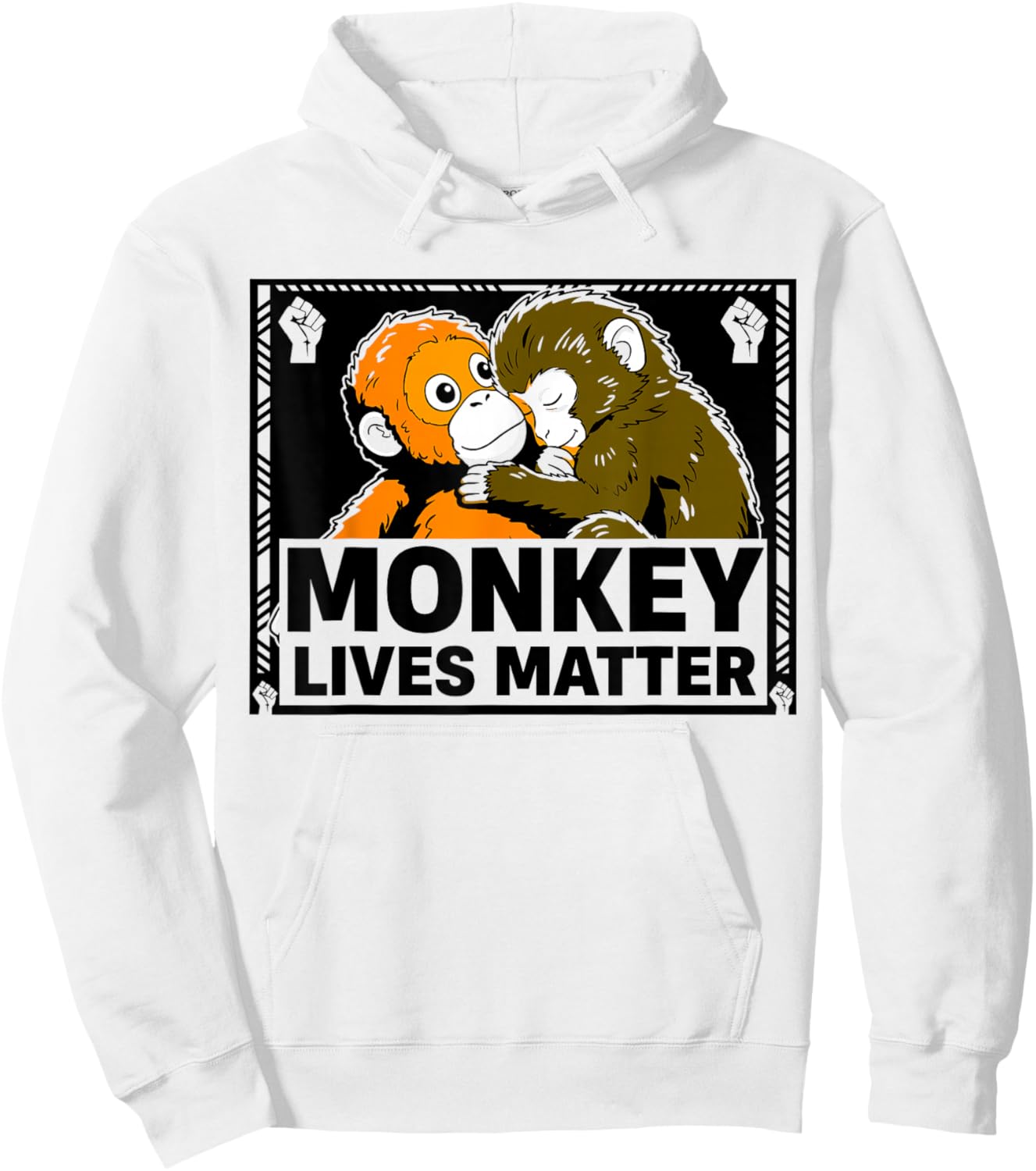 Monkey Lives Matter | Punch-kun Viral Meme Cute Punch Monkey Hoodie - Hoodie | White