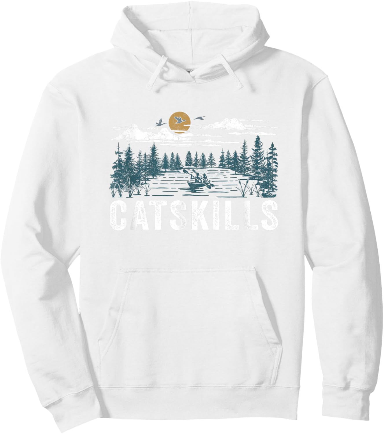 Catskills New York Hoodie - Hoodie | White