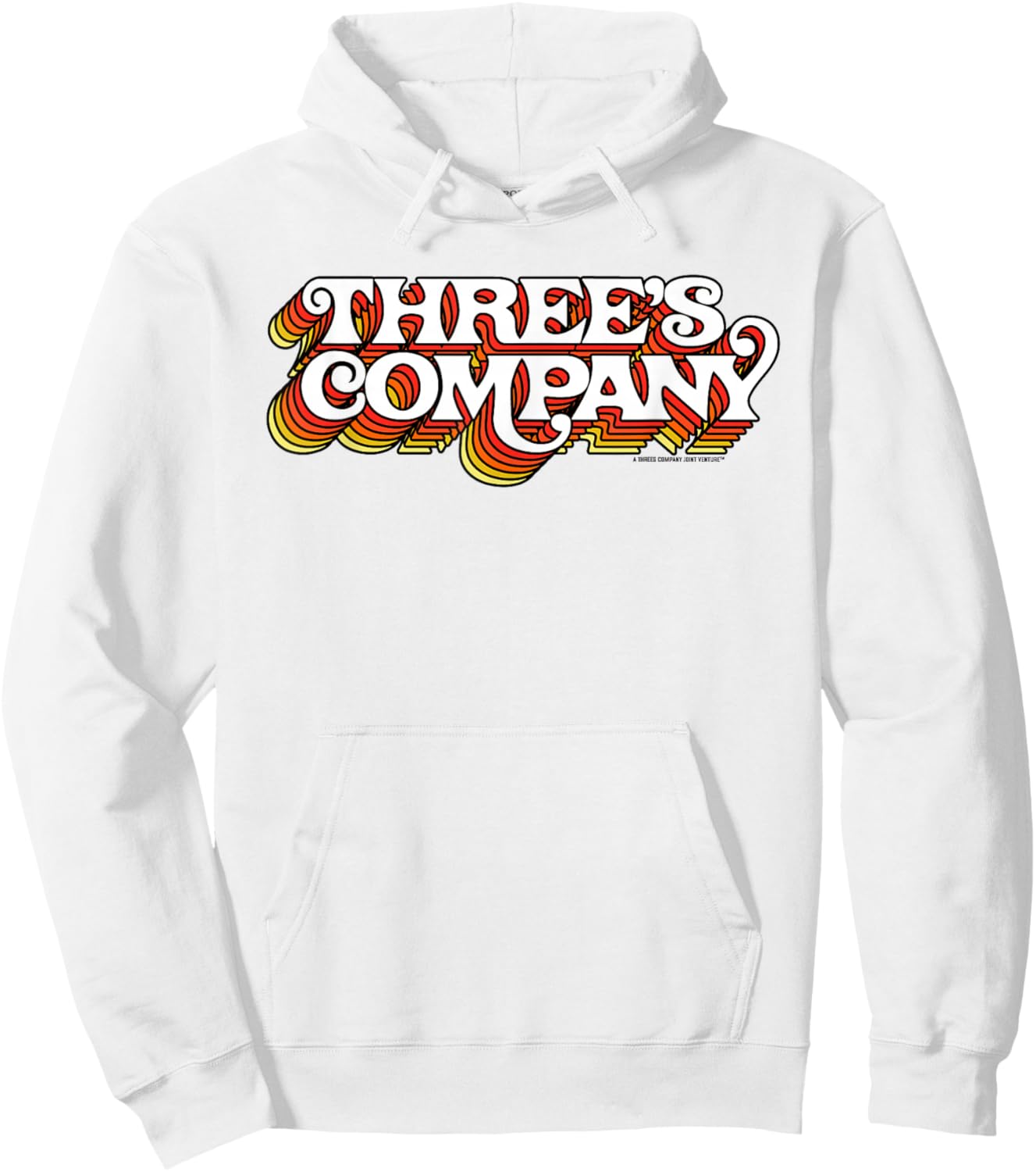 Three's Company Logo Officially Licensed Hoodie - Hoodie | White