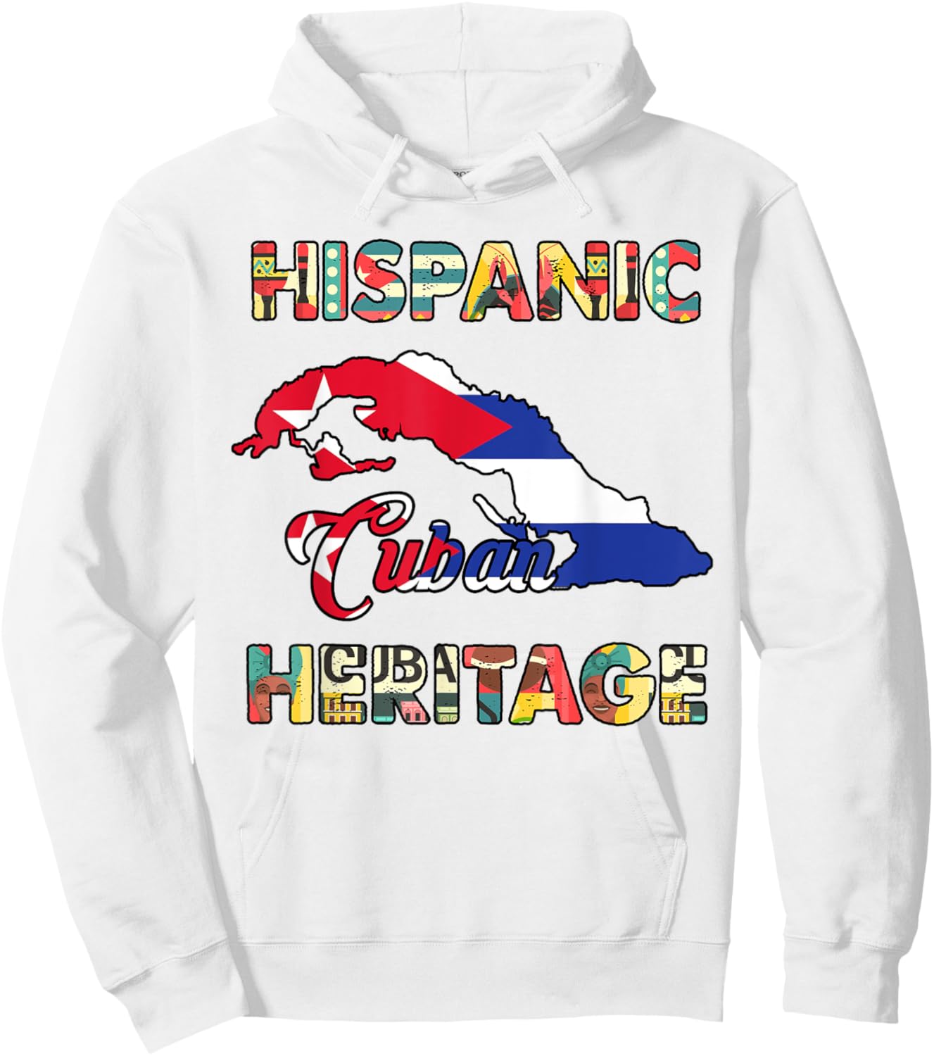 Cuba Hispanic Heritage Month Cuban Flag Men Women Cubanita Hoodie - Hoodie | White