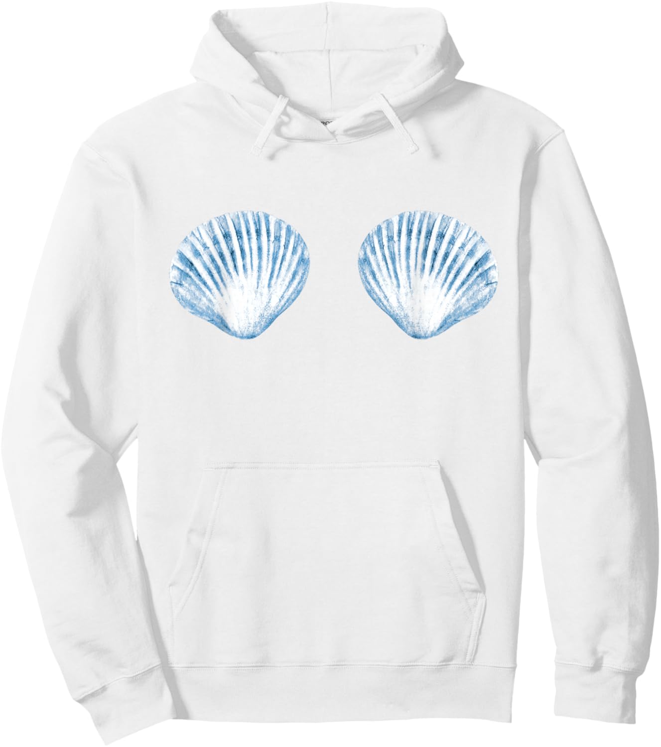 Mermaid Seashell Bachelorette Seashells Bridal Coastal Bra Hoodie - Hoodie | White