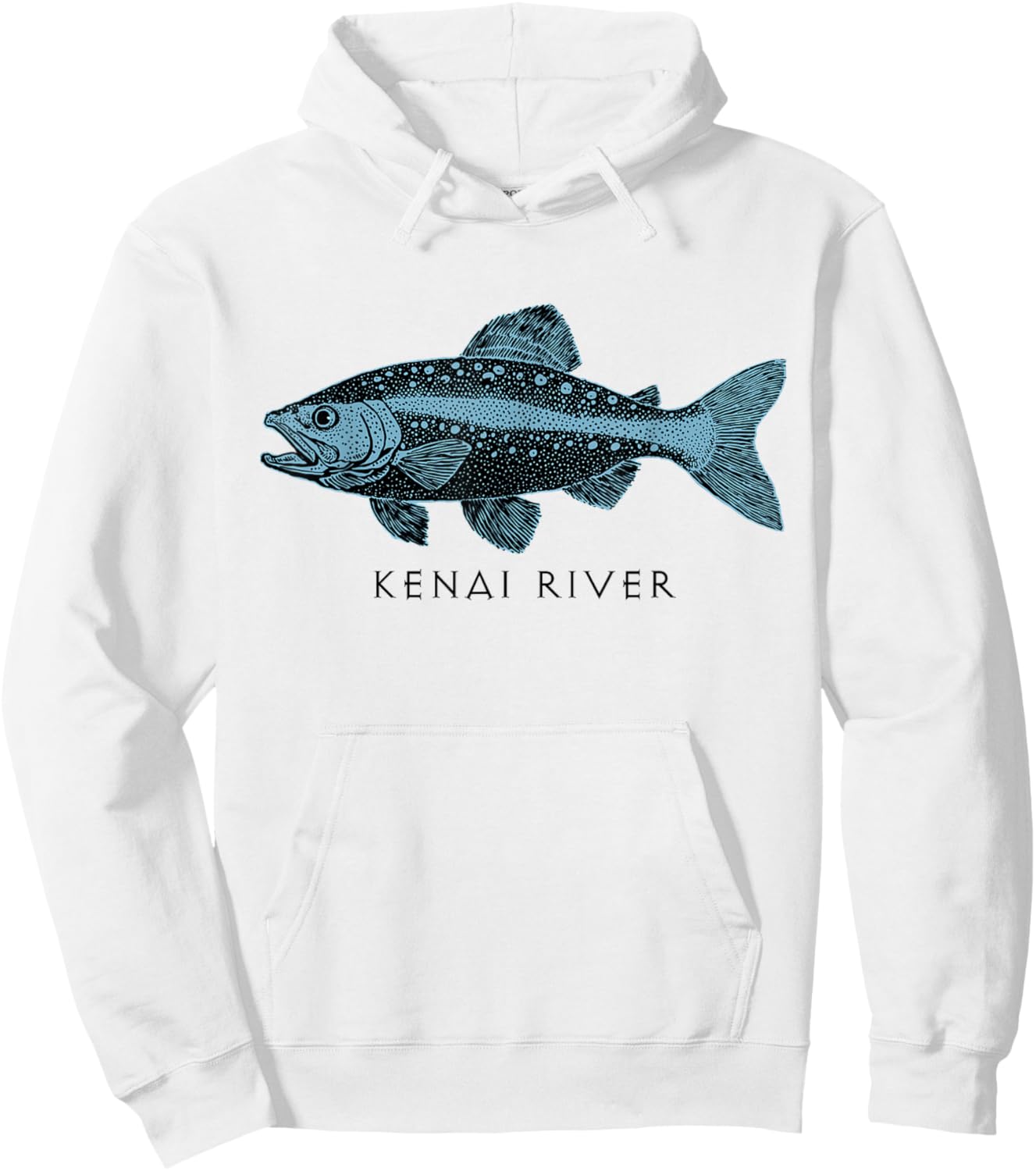 Kenai River Alaska Salmon Fish Art Fishing Kenai Peninsula Hoodie - Hoodie | White
