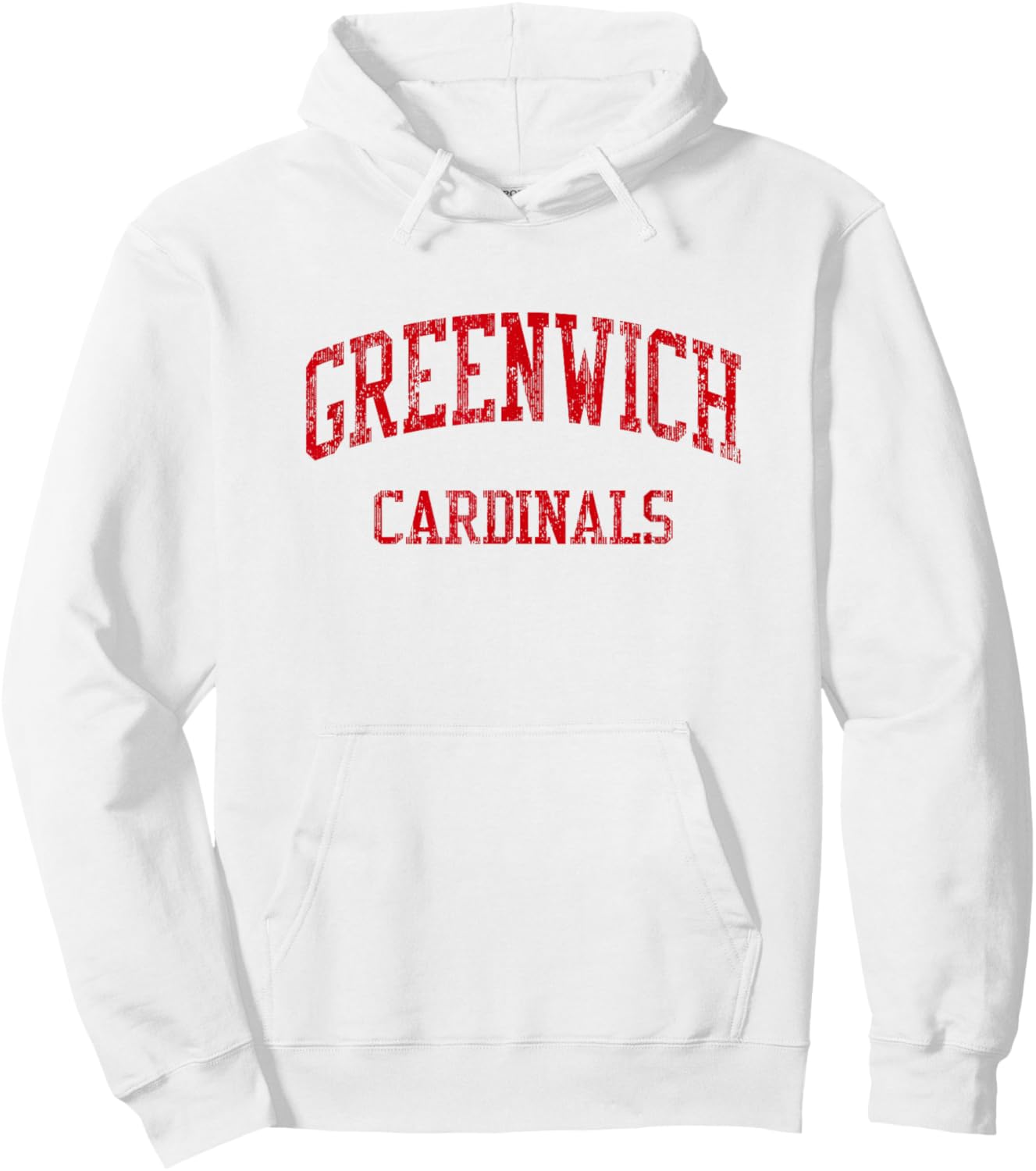 Greenwich High School HS Greenwich CT Vintage Sports Hoodie - Hoodie | White