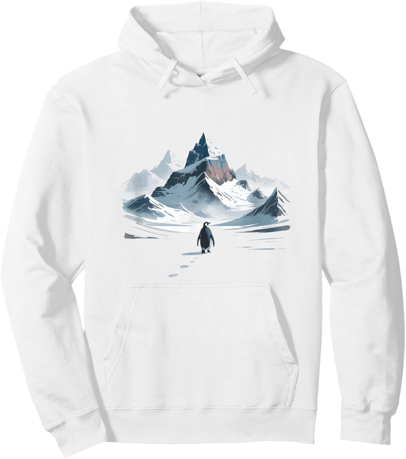 Penguin, but Why Head to The Mountains: Penguins Meme Hoodie - Hoodie | White