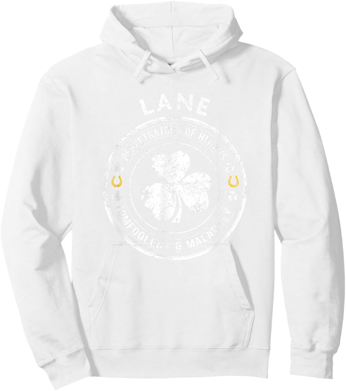 Lane Irish Family Name Hoodie - Hoodie | White