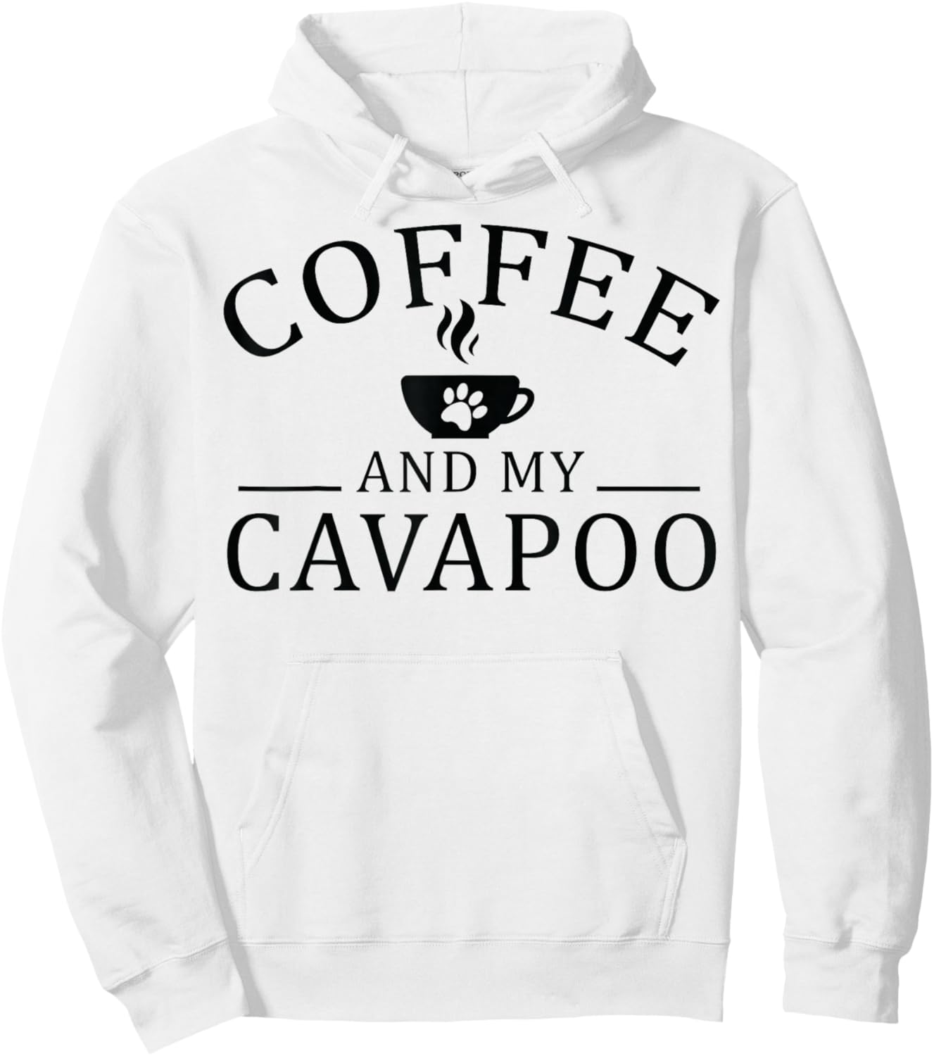 Cavapoo Dog And Coffee Women Hoodie - Hoodie | White