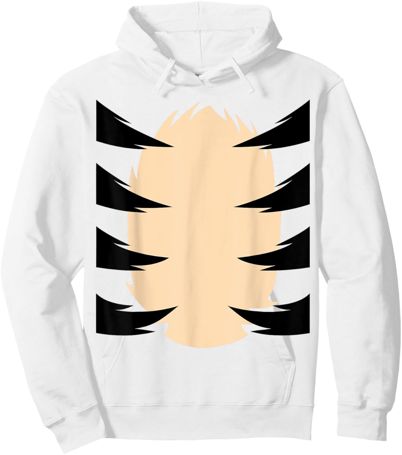 Tiger Stripes DIY Halloween Costume Tiger Belly Orange Tiger Hoodie - Hoodie | White
