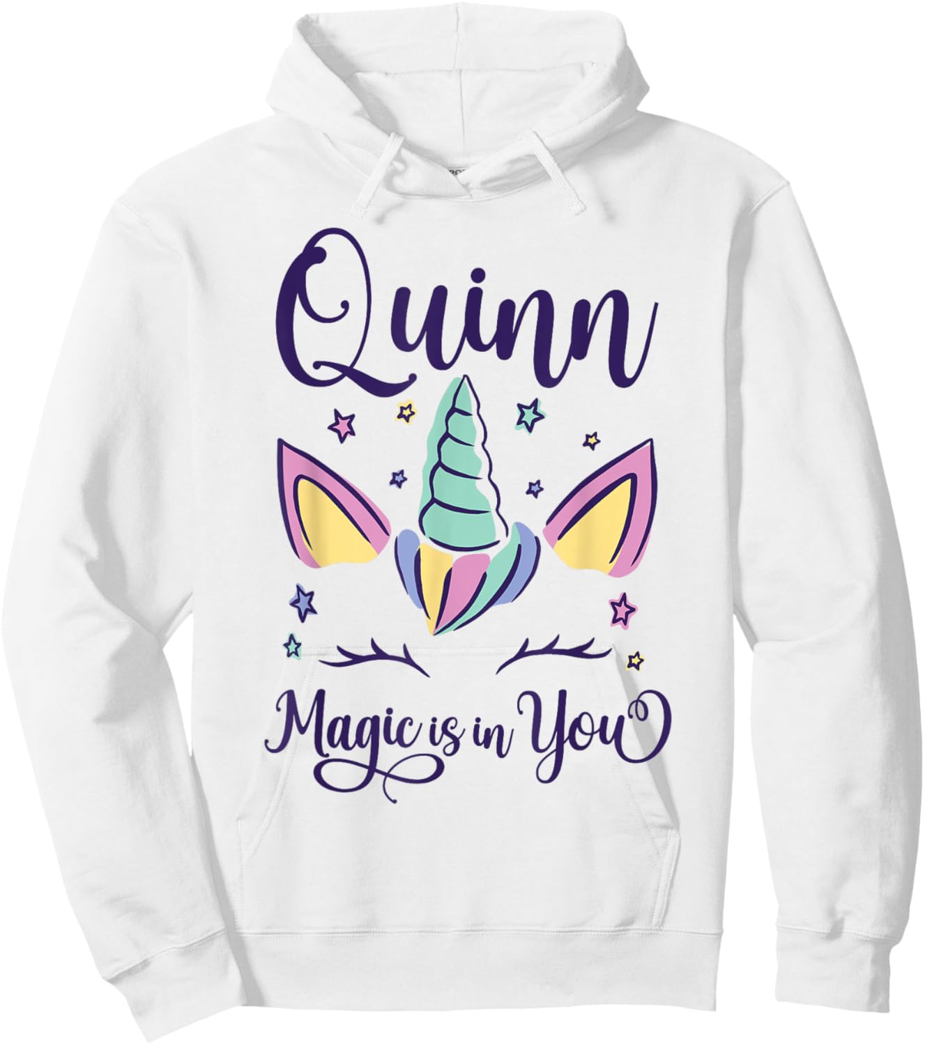 First Name Quinn Personalized I Love Quinn Hoodie - Hoodie | White