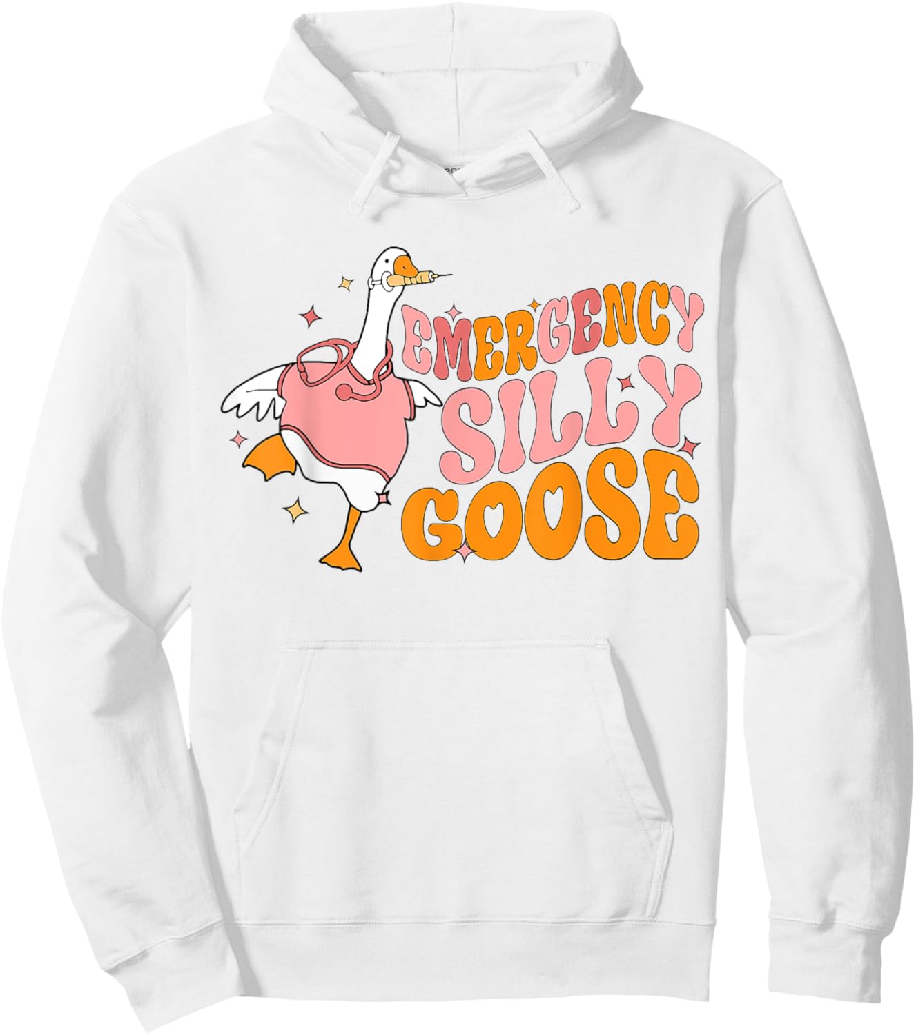 Emergency Silly Goose Funny ER Nurse Student Hoodie - Hoodie | White