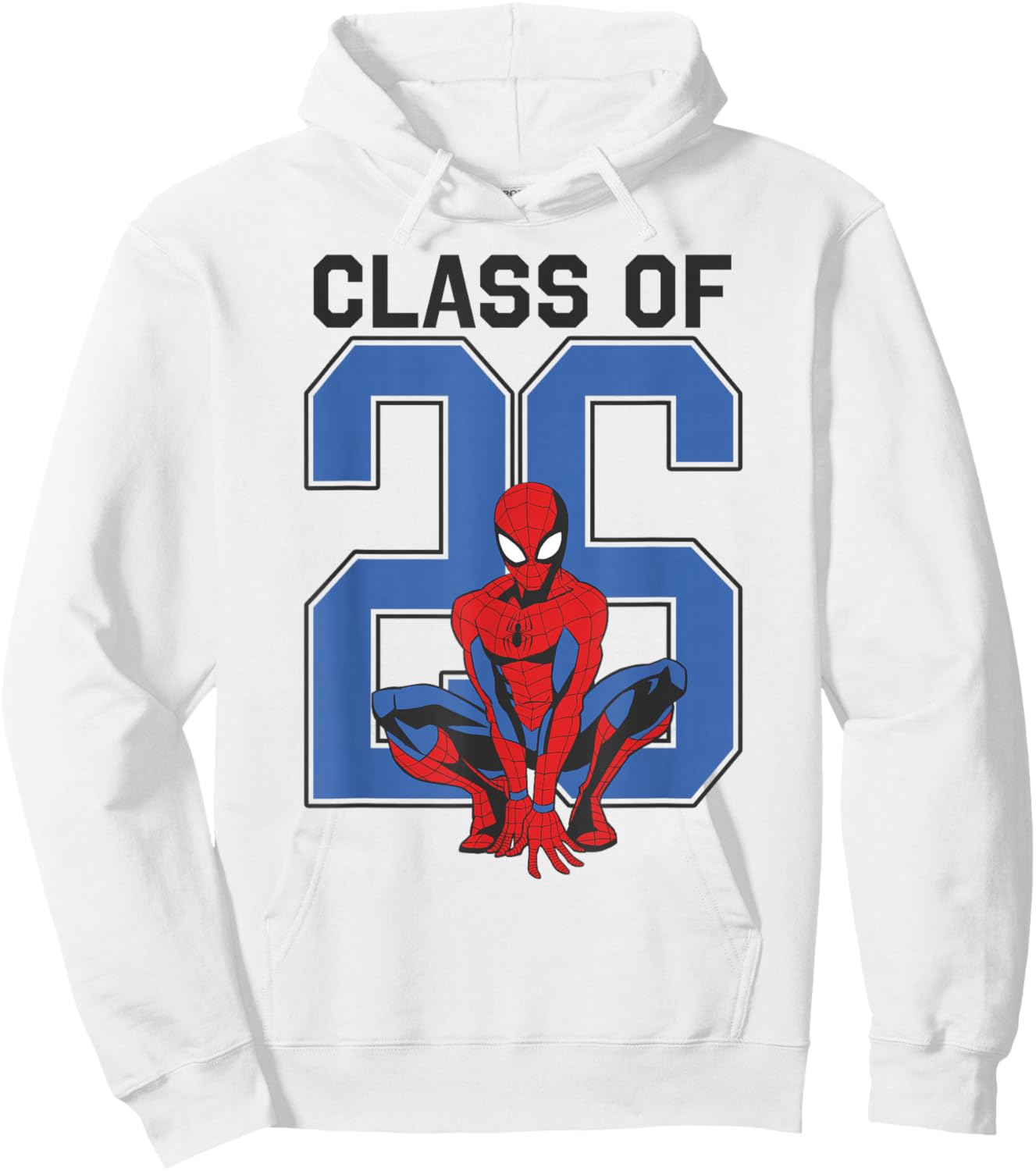 Marvel Spider-Man Graduation Class of 26 Classic Spidey Pose Hoodie - Hoodie | White