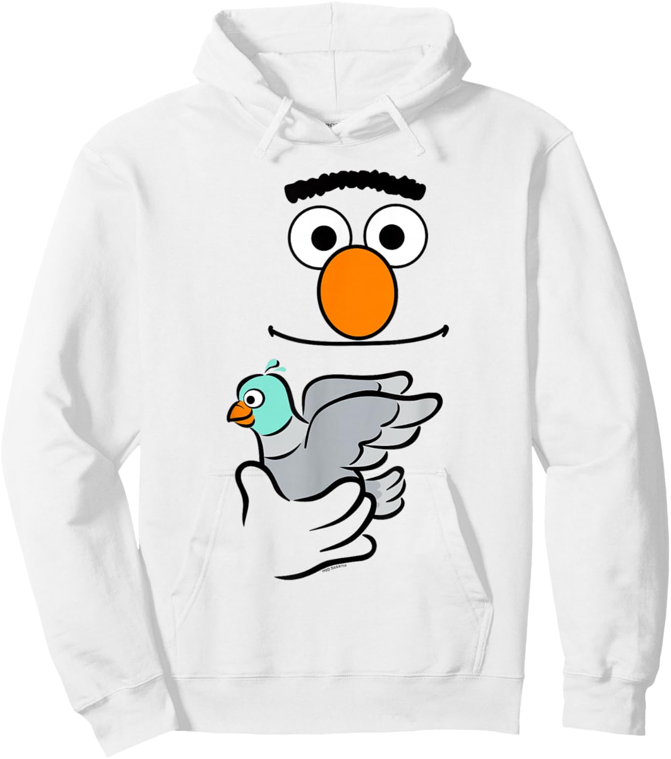 Sesame Street Bert Holding Pigeon Halloween Costume Hoodie - Hoodie | White