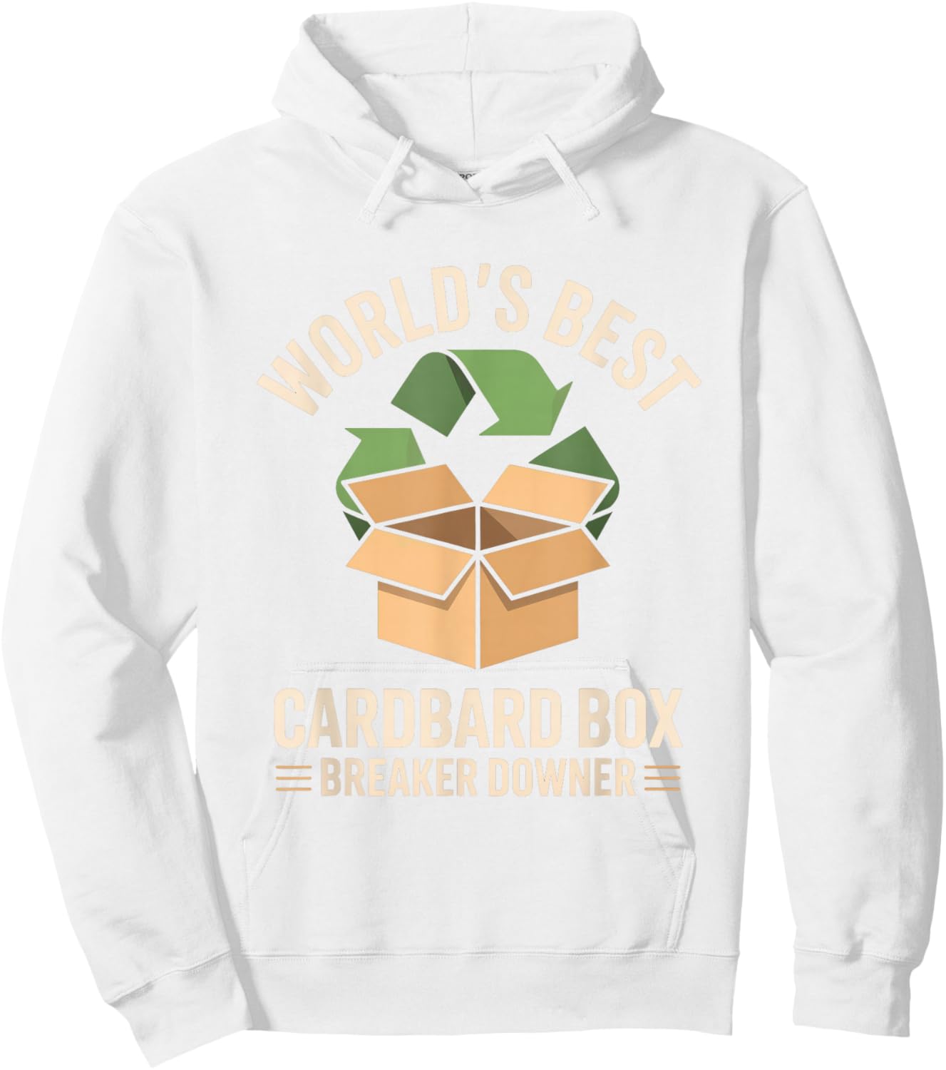 World's Best Cardboard Box Breaker Downer Hoodie - Hoodie | White