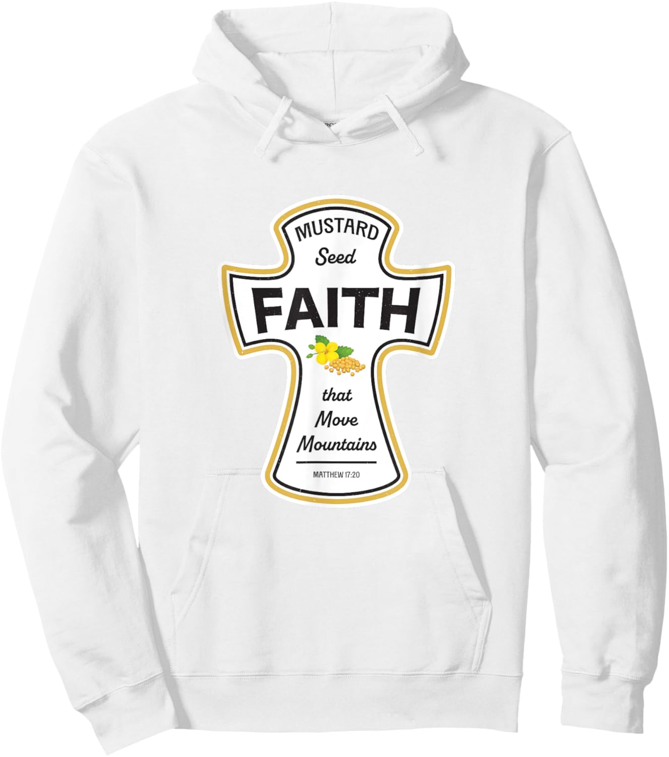 Mustard Christian Shirt - Faith Seed of Mustard Jesus Bible Hoodie - Hoodie | White