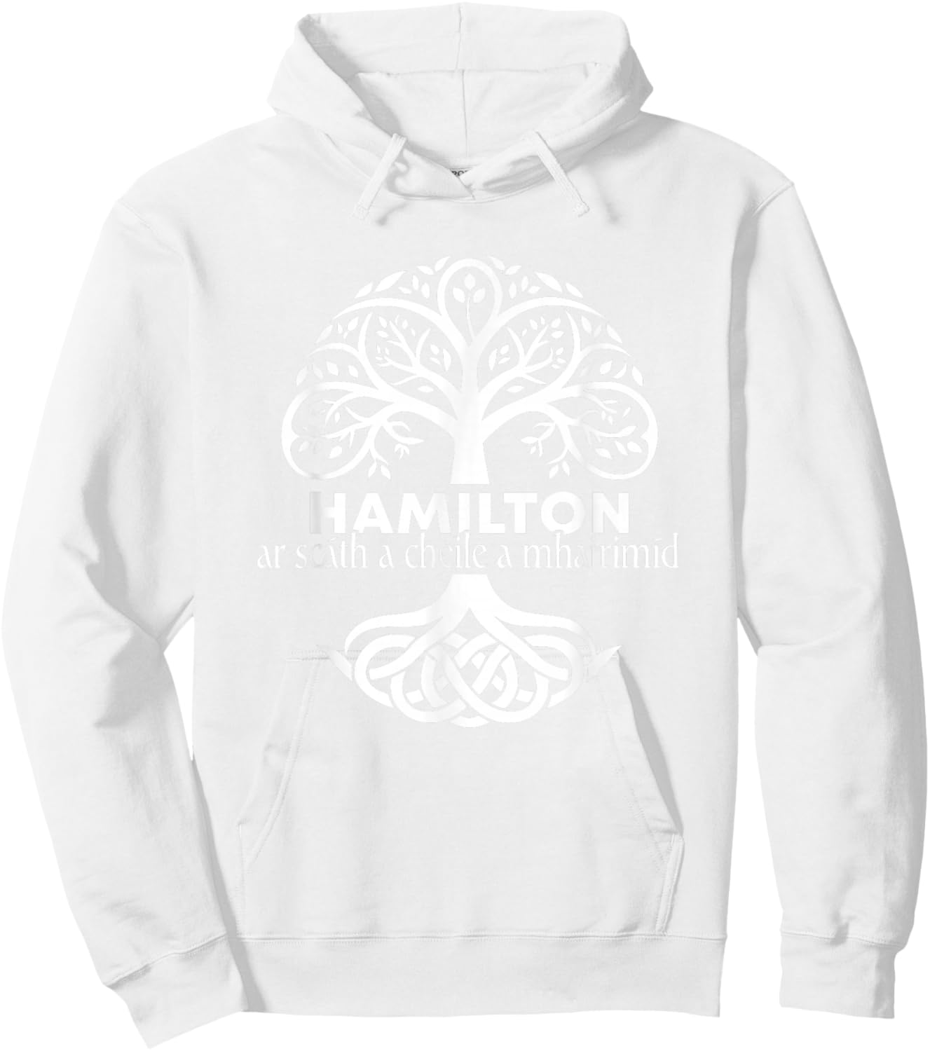 Hamilton Irish Family Name Celtic Irish Roots Hoodie - Hoodie | White
