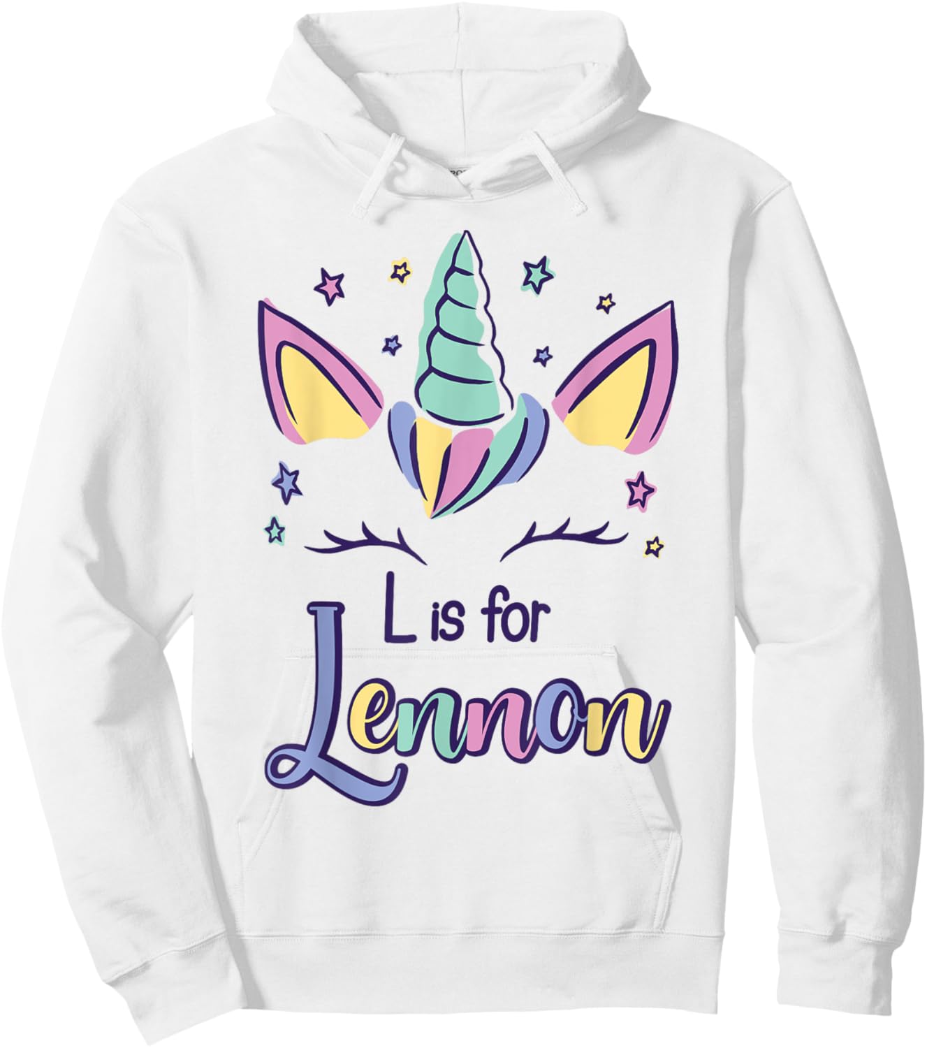 First Name Lennon Personalized L Is For Lennon Hoodie - Hoodie | White