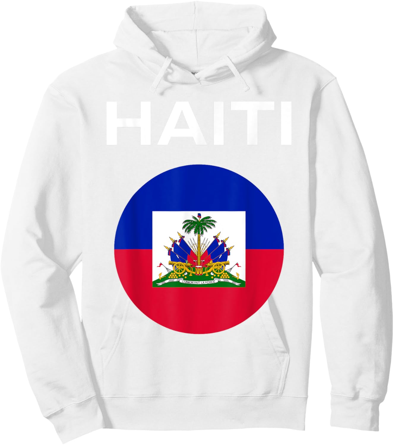 Haiti Flag Modern Hoodie - Hoodie | White