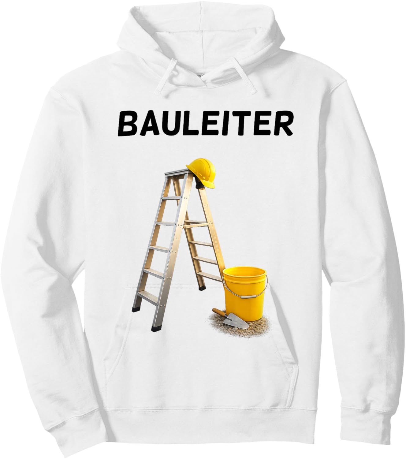 Construction Manager, Construction Worker, Construction Site Costume Fancy Dress Helmet Hoodie - Hoodie | White