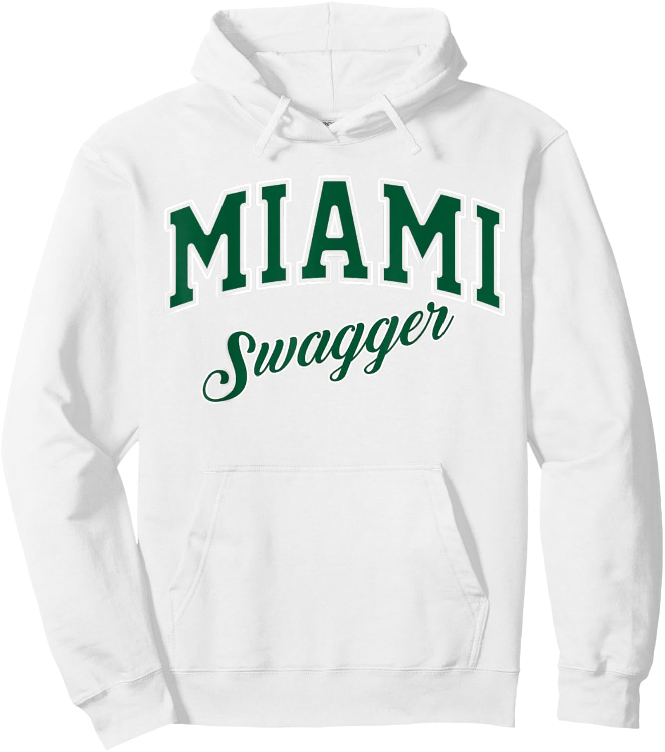 Miami Swagger Streetwear Edgy Bold Brash Miami Look Hoodie - Hoodie | White