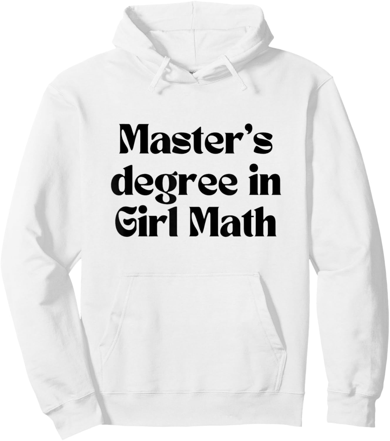 Master's Degree in Girl Math Graduation Hoodie - Hoodie | White