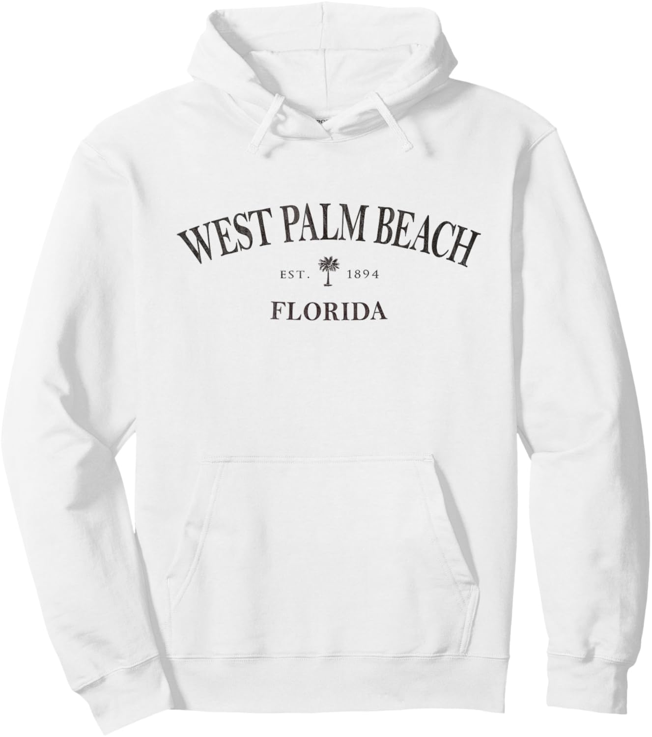 West Palm Beach Florida | West Palm Beach FL Graphic Print Hoodie - Hoodie | White
