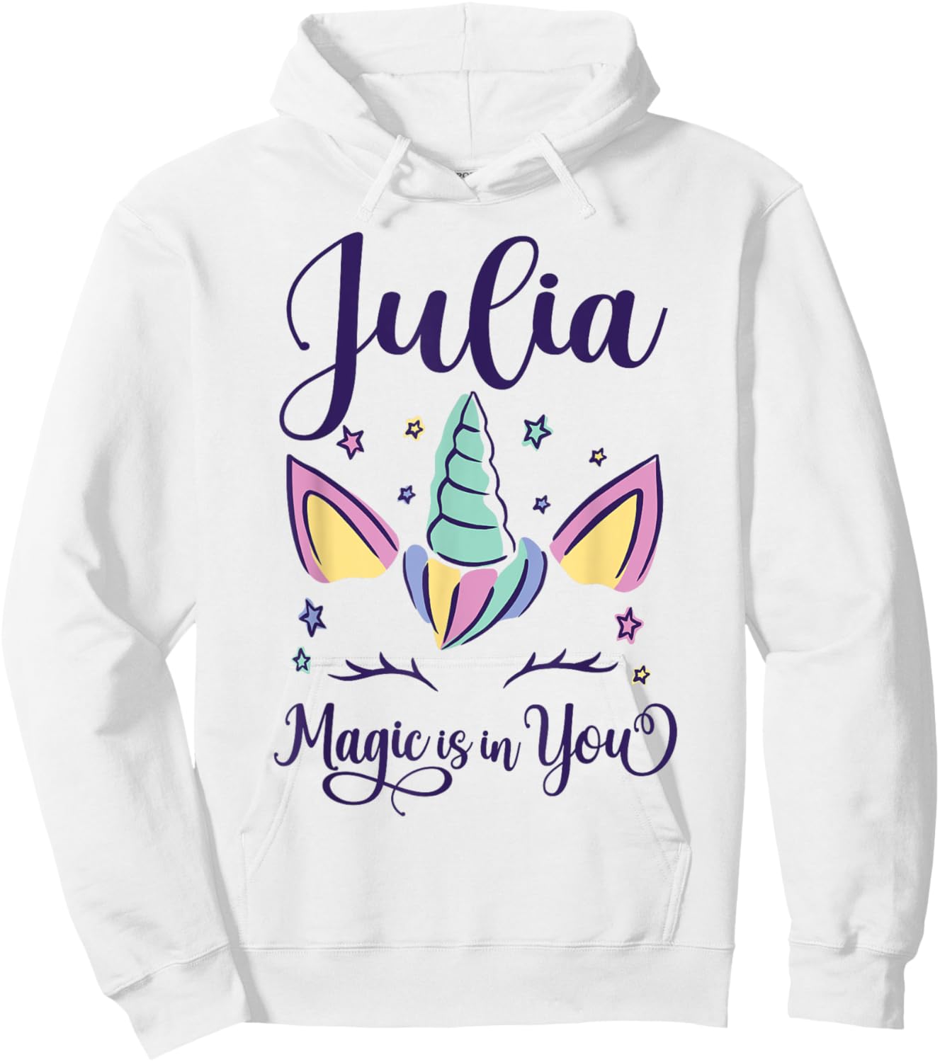 First Name Julia Personalized I Love Julia Hoodie - Hoodie | White