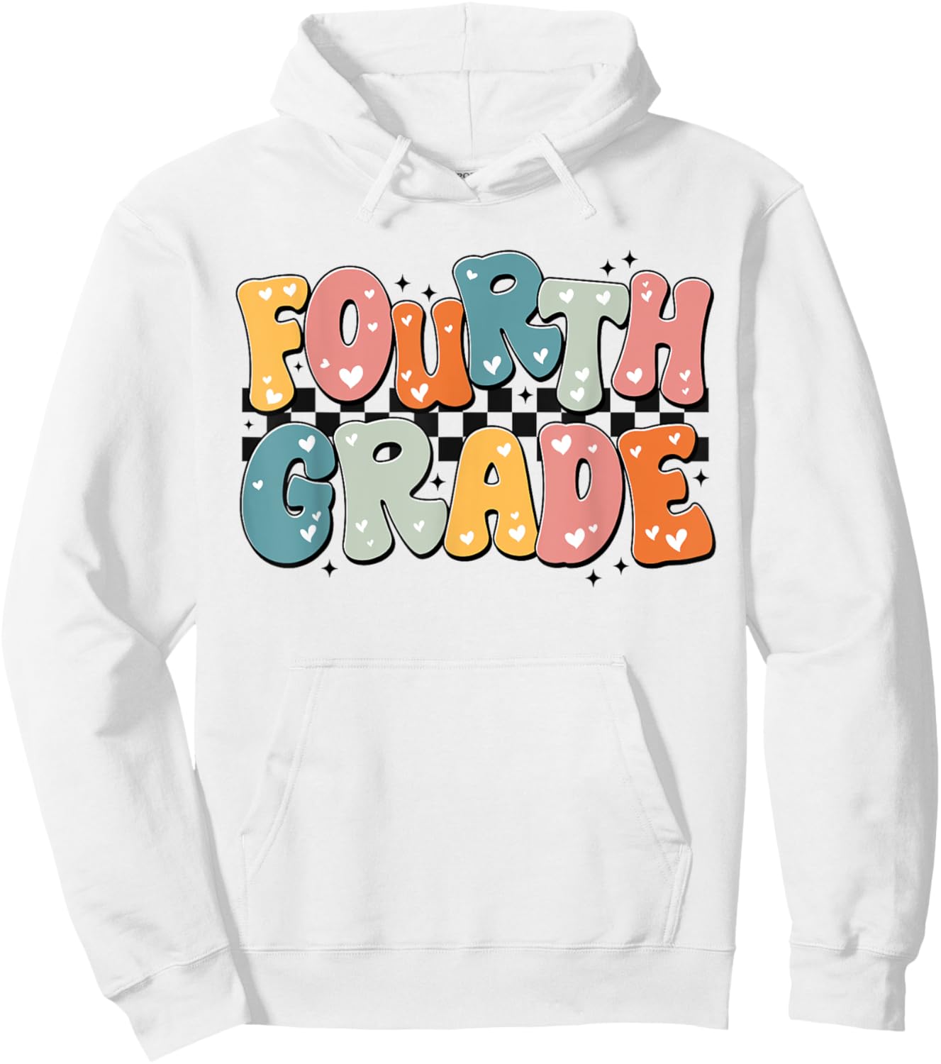 Retro Fourth Grade, Fourth Grade Teacher, 4th Grade Team Hoodie - Hoodie | White