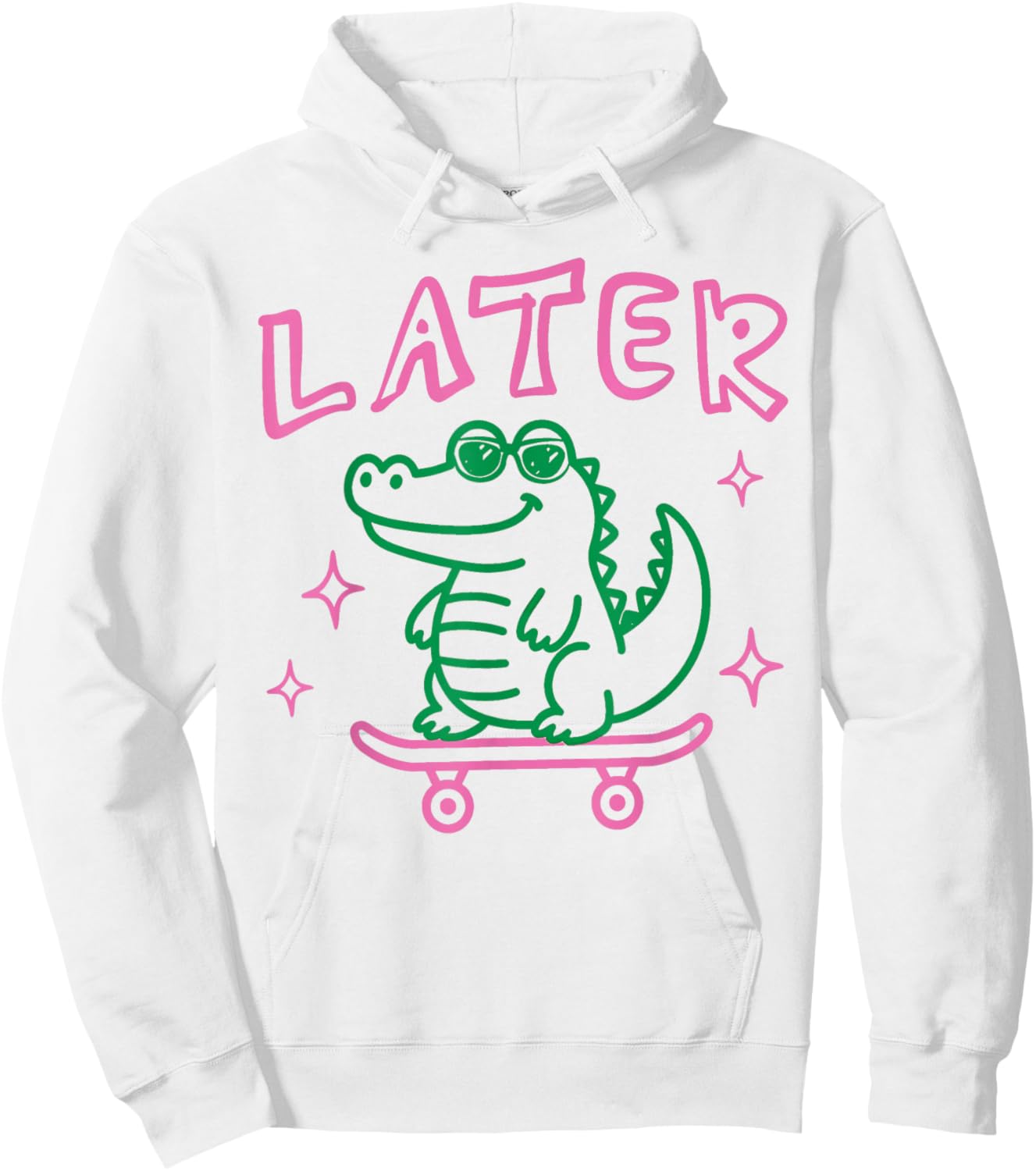 Later Gator Funny Alligator Preppy Last Day Teachers Kids Hoodie - Hoodie | White